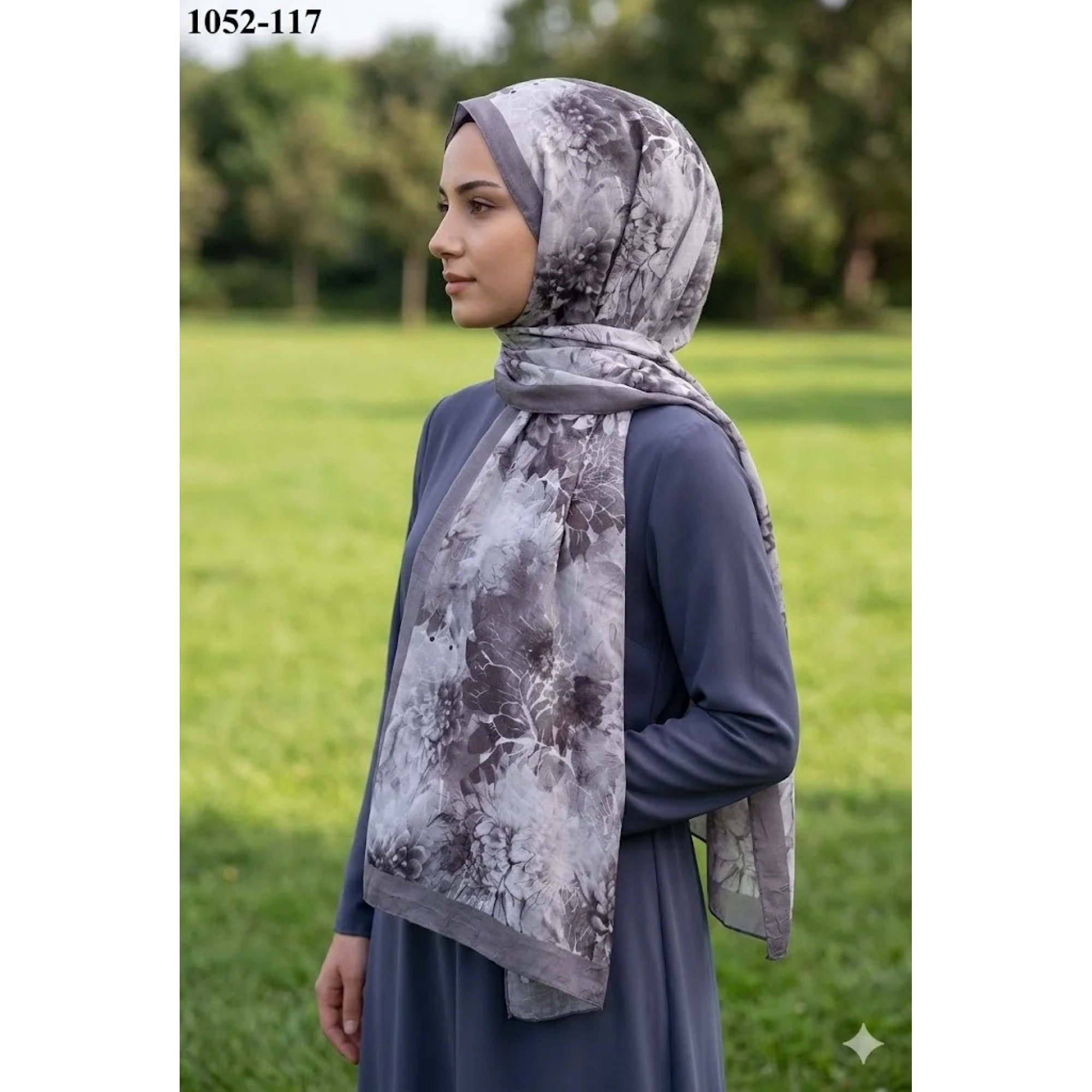 MoonScarf Bambu Kraş Pamuk Şal (Vizon) 1052-117