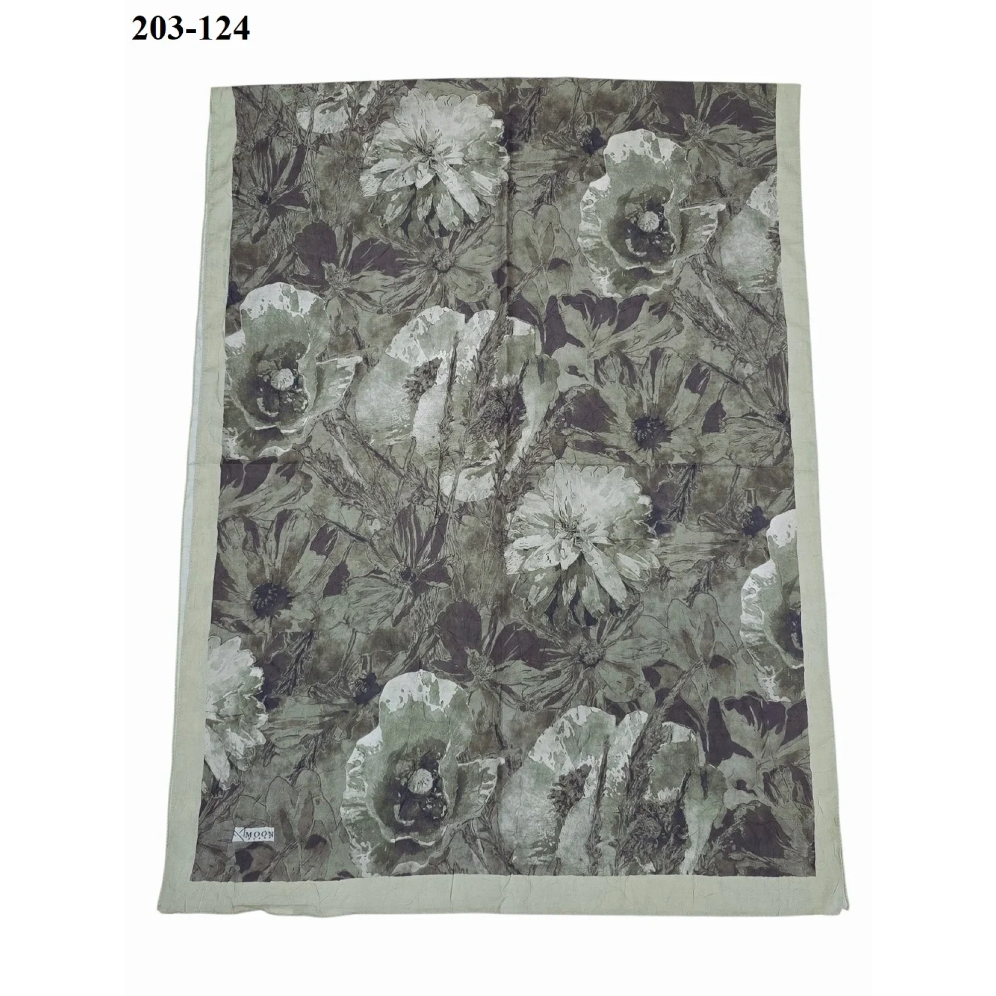 MoonScarf Bambu Kraş Pamuk Şal (Yeşil) 203-124