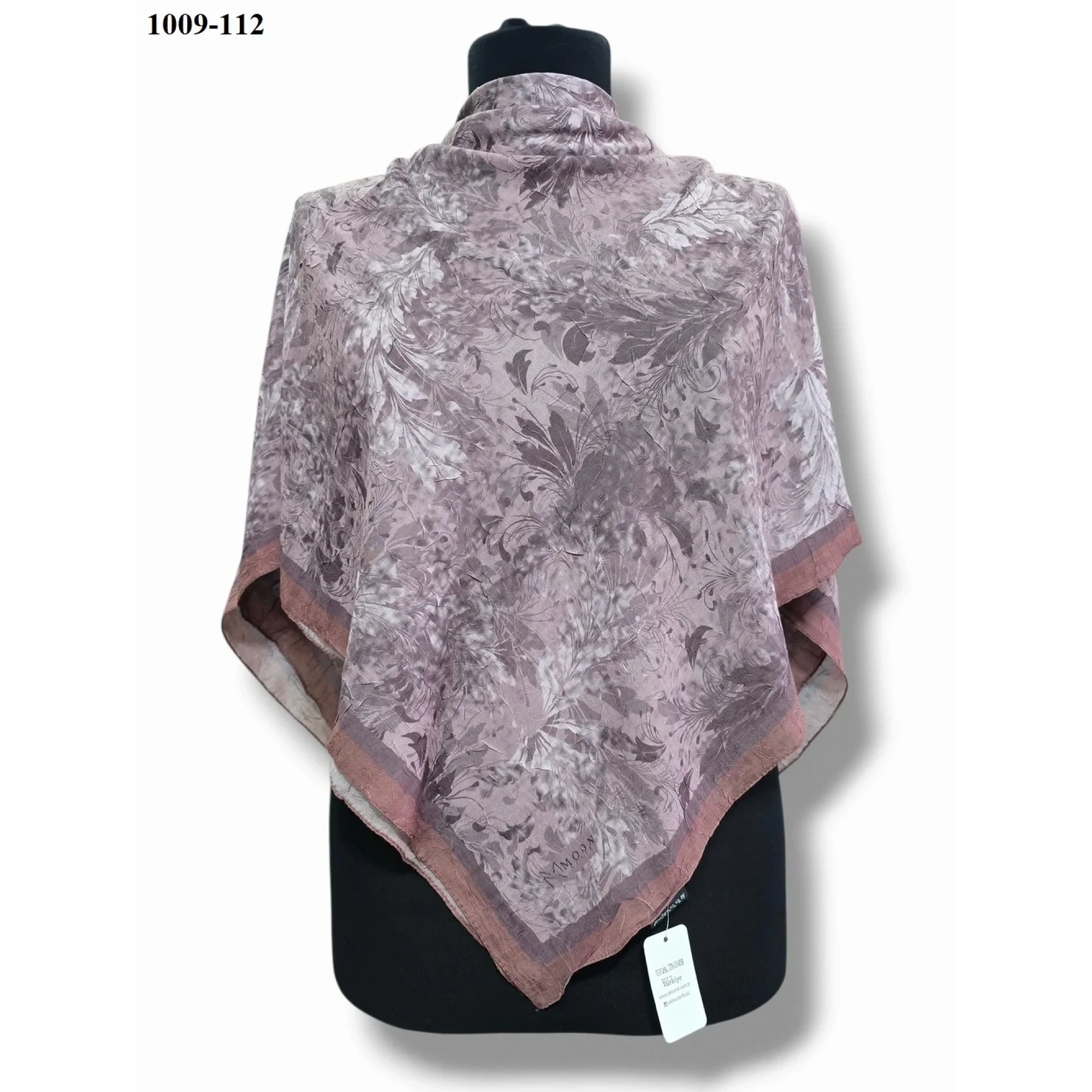 MoonScarf Desenli Bambu Pamuk Eşarp 1009-112