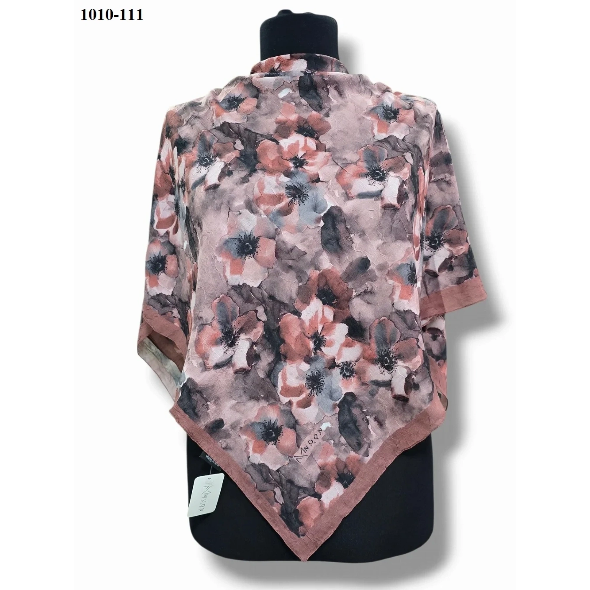 MoonScarf Desenli Bambu Pamuk Eşarp 1010-111
