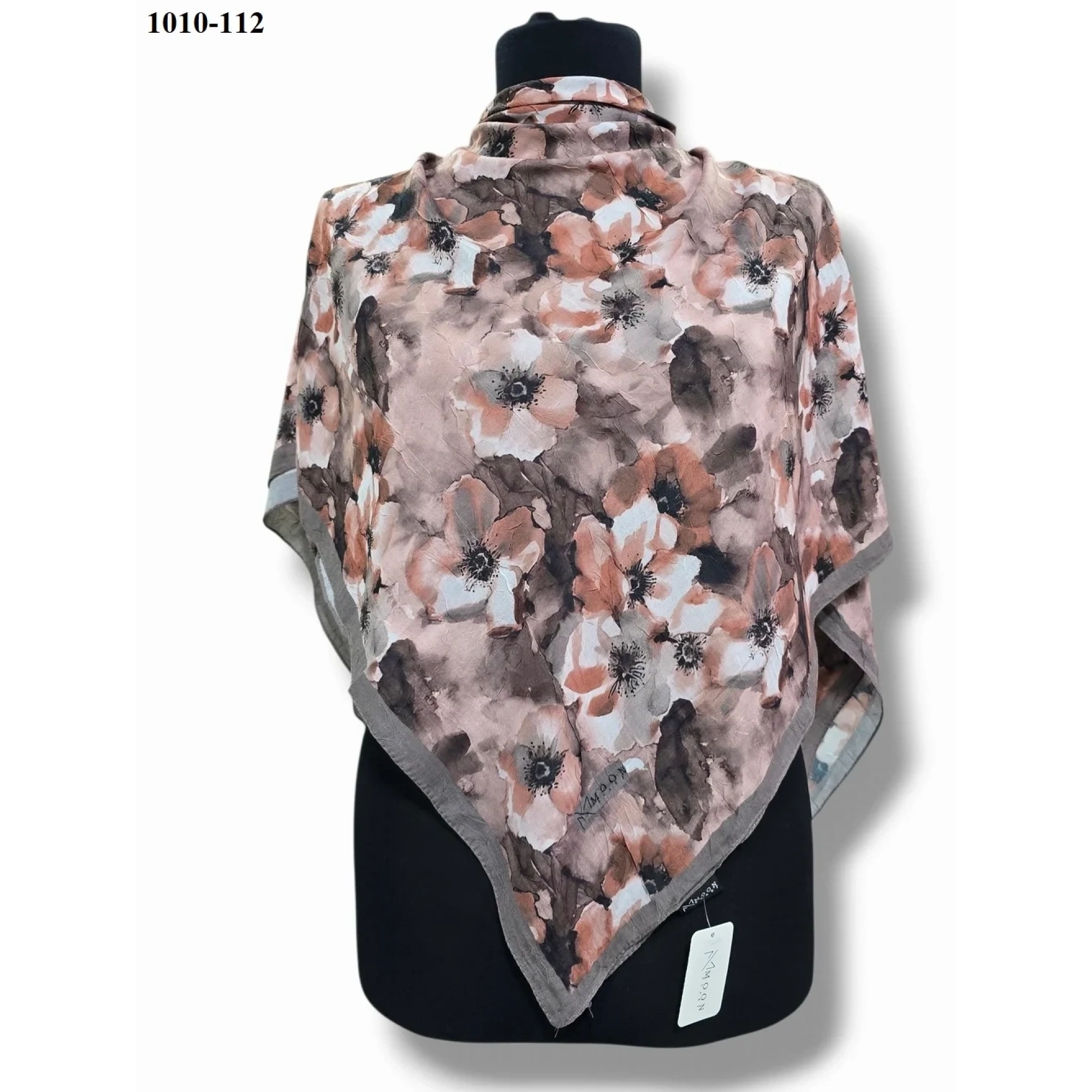 MoonScarf Desenli Bambu Pamuk Eşarp 1010-112