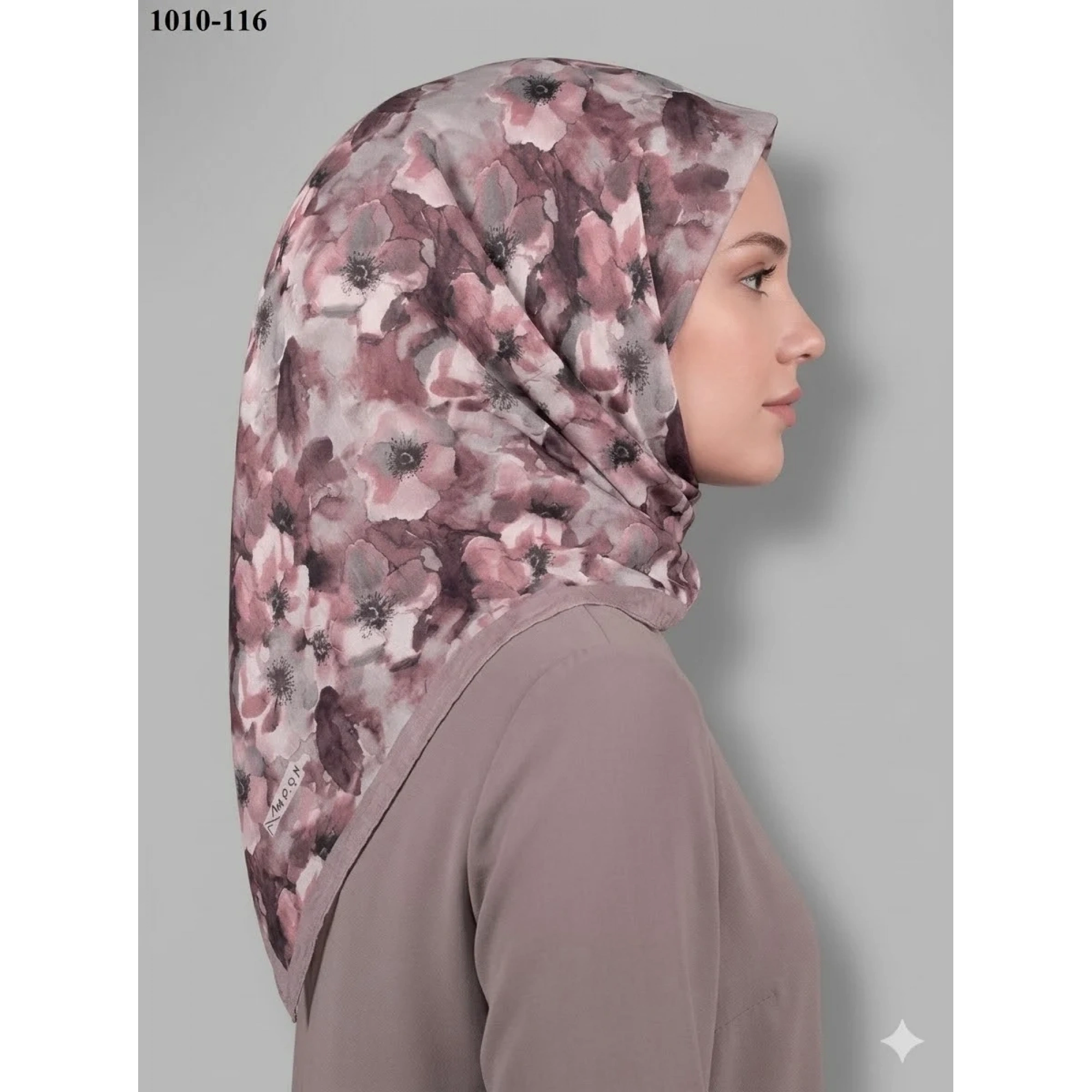MoonScarf Desenli Bambu Pamuk Eşarp 1010-116