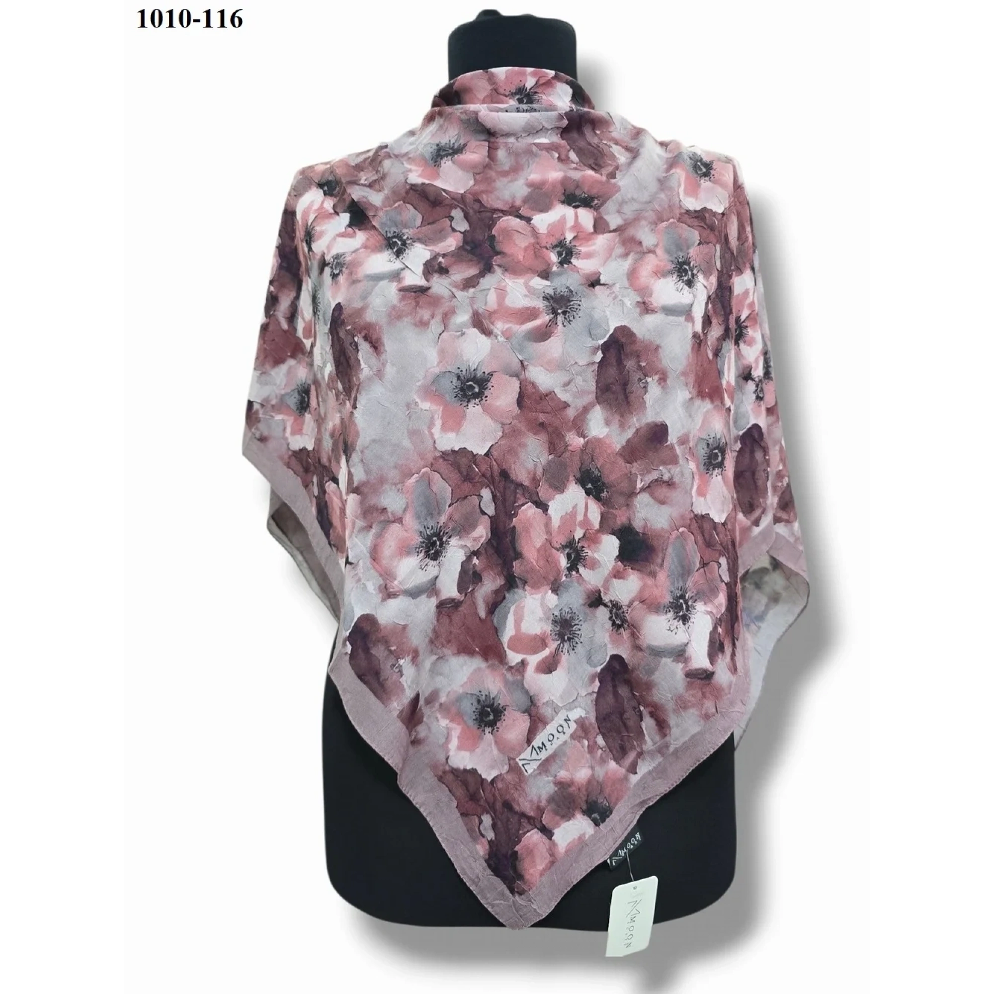 MoonScarf Desenli Bambu Pamuk Eşarp 1010-116