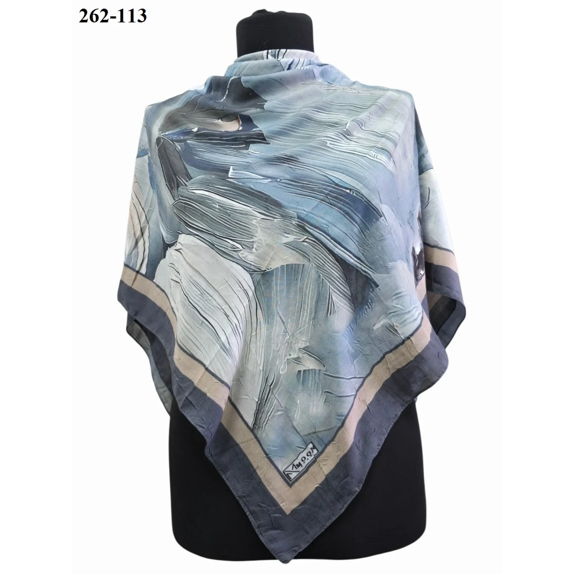 MoonScarf Desenli Bambu Pamuk Eşarp 262-113