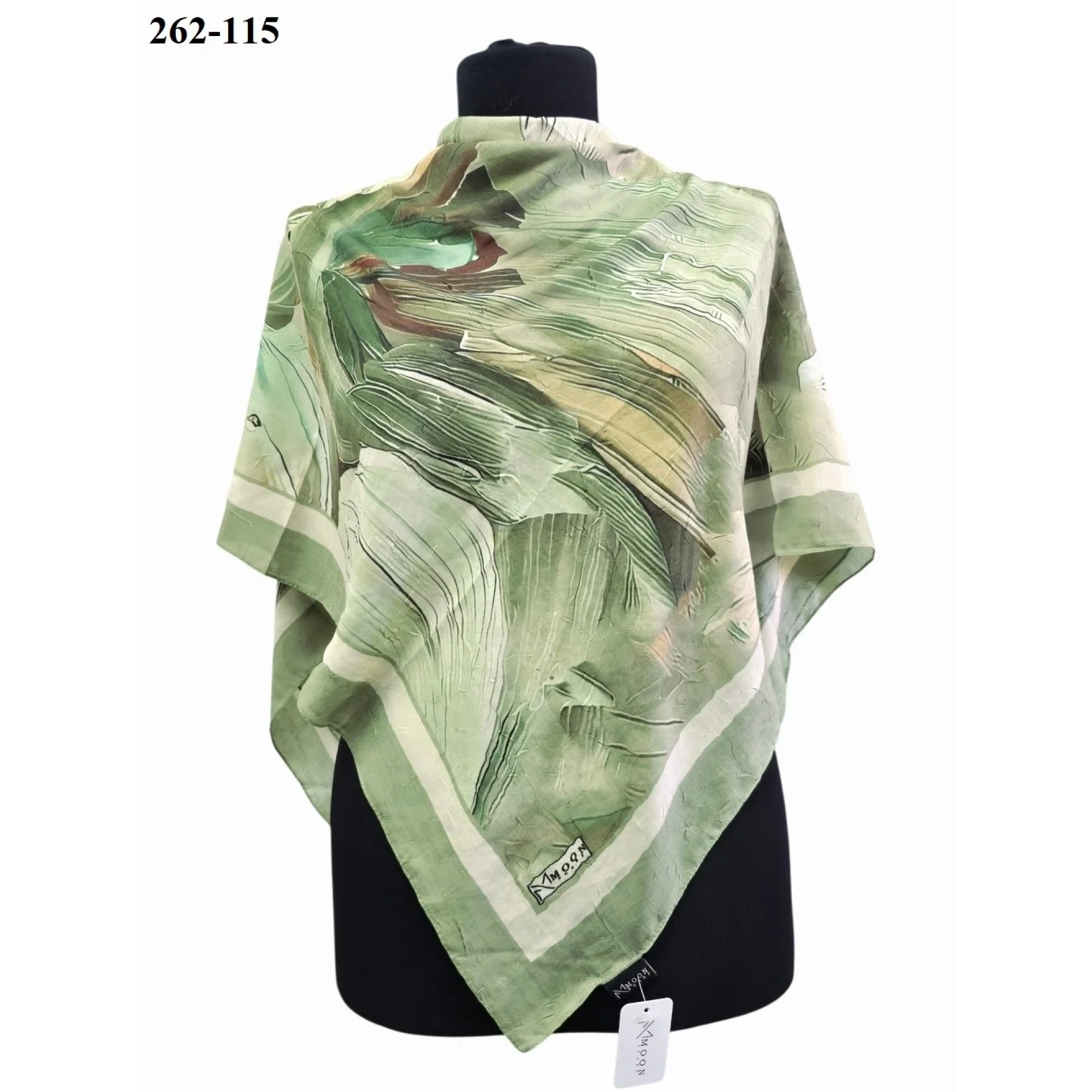 MoonScarf Desenli Bambu Pamuk Eşarp 262-115