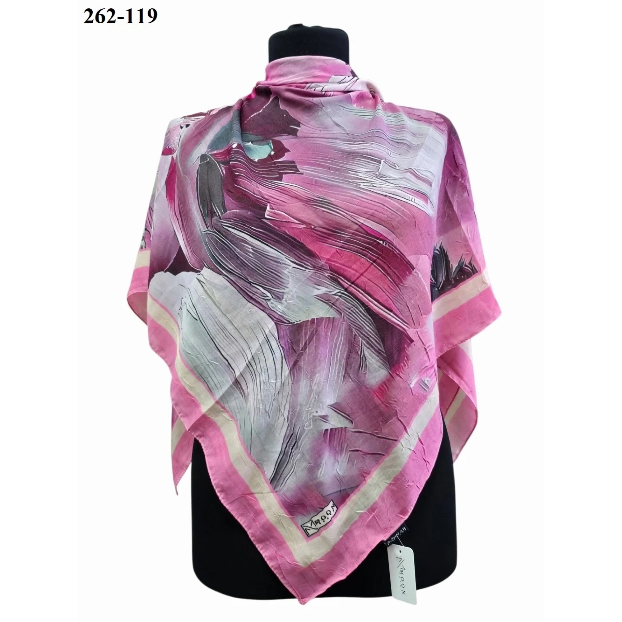 MoonScarf Desenli Bambu Pamuk Eşarp 262-119