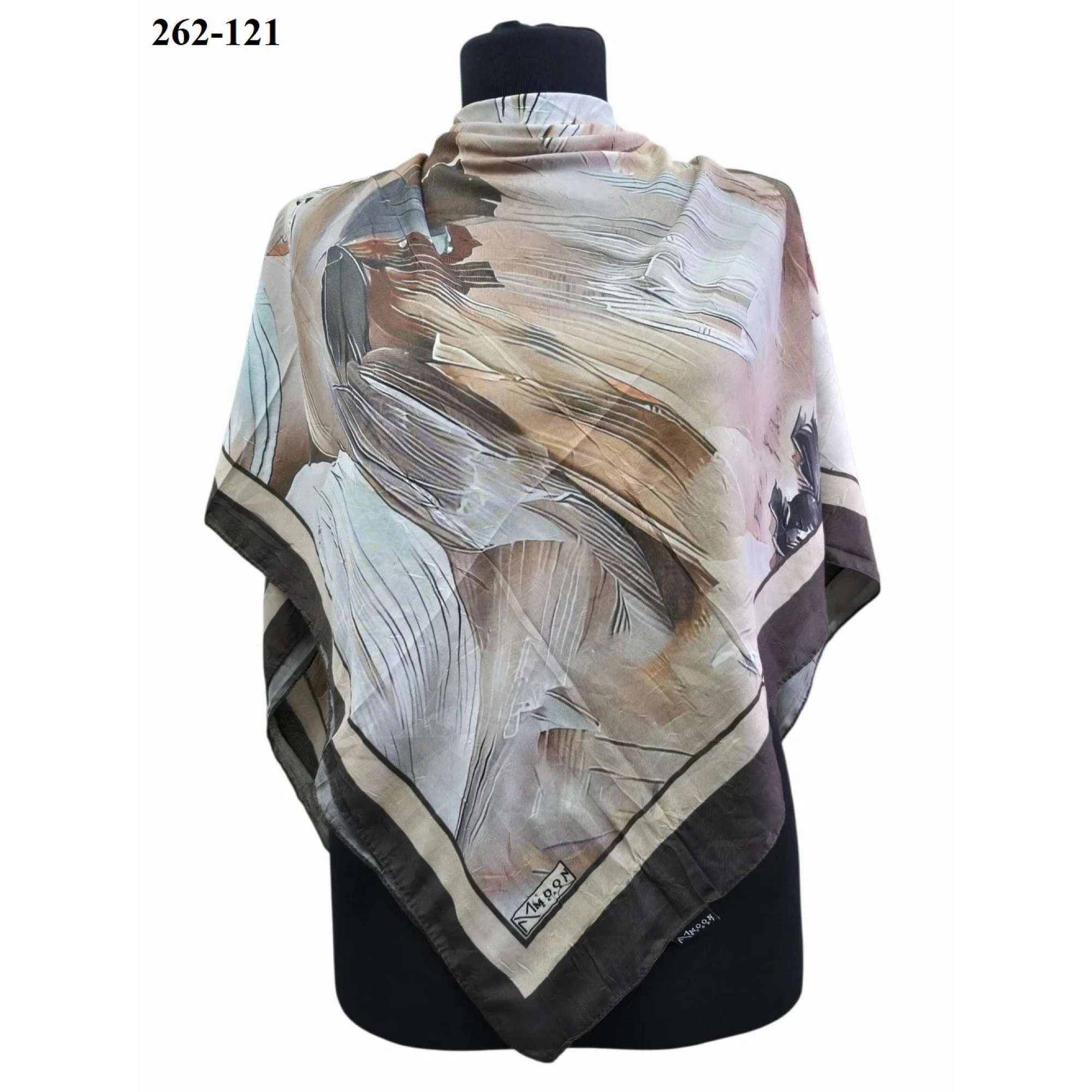 MoonScarf Desenli Bambu Pamuk Eşarp 262-121