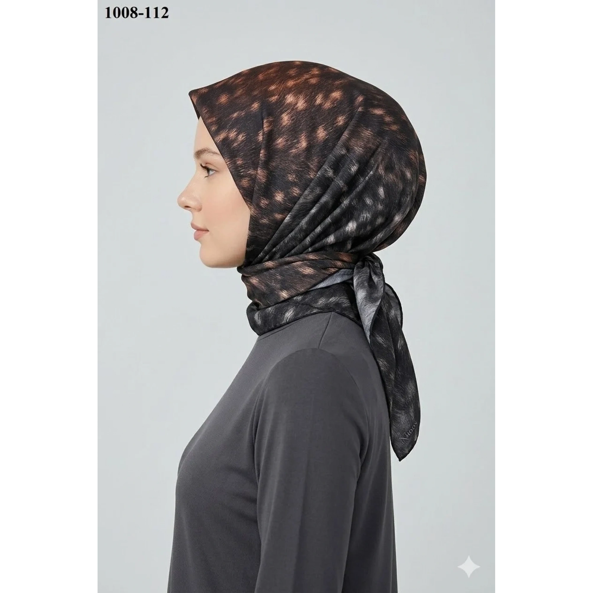 MoonScarf Soft Pamuk Eşarp (Ceylan Desen) 1008-112