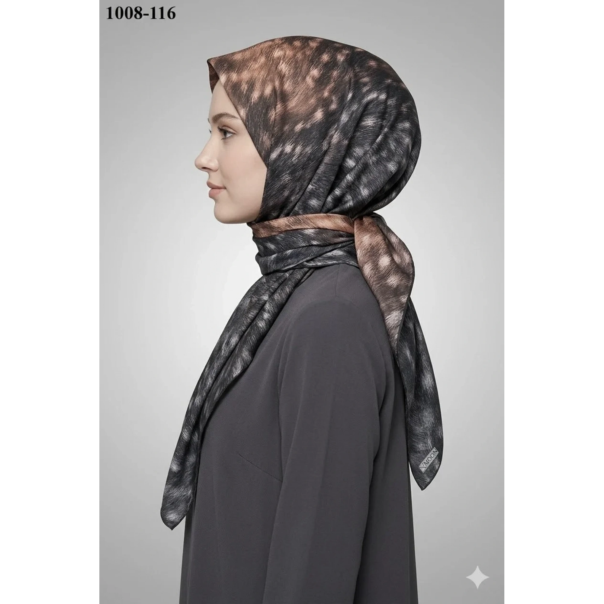 MoonScarf Soft Pamuk Eşarp (Ceylan Desen) 1008-116