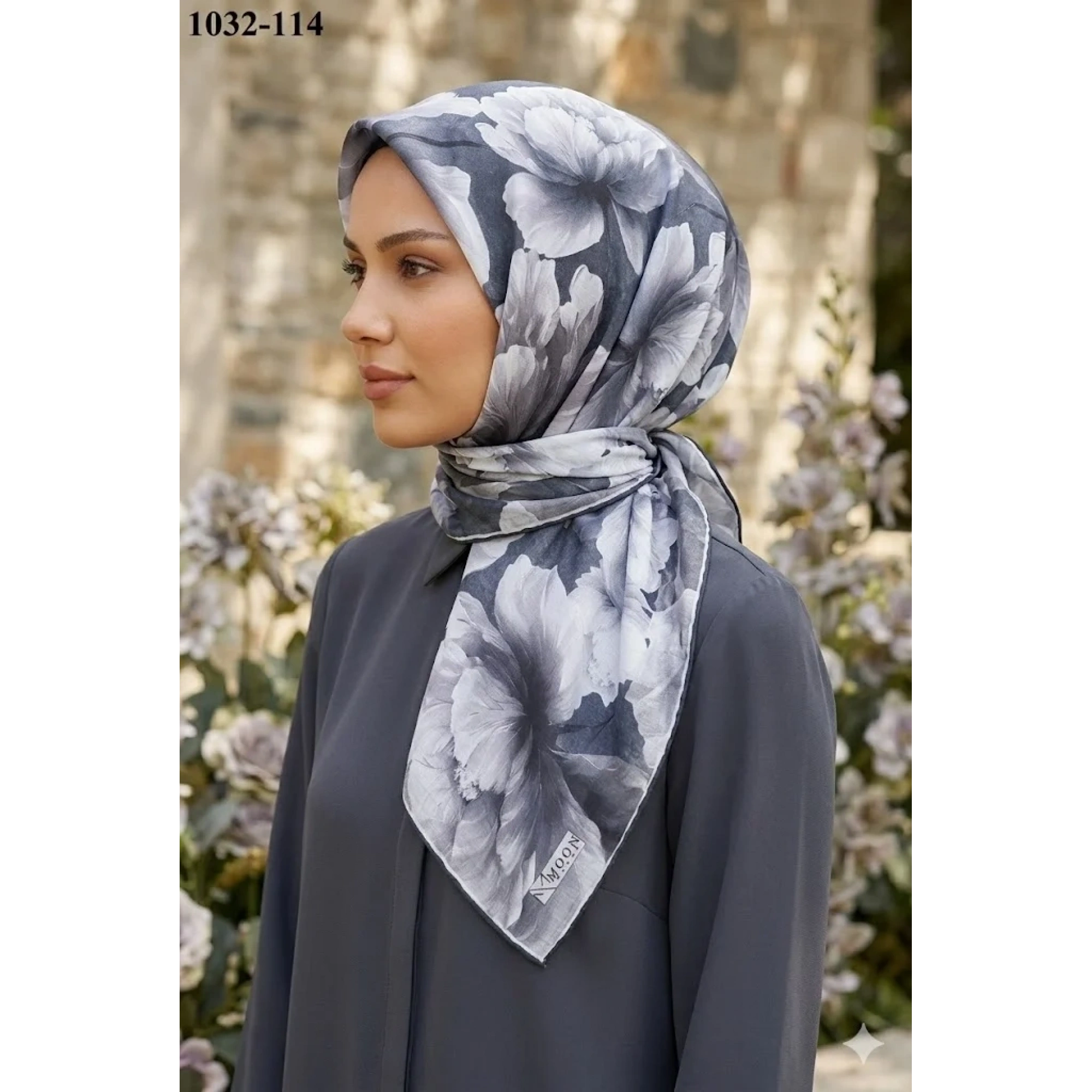 MoonScarf Soft Pamuk Eşarp (Siyah) 1032-114