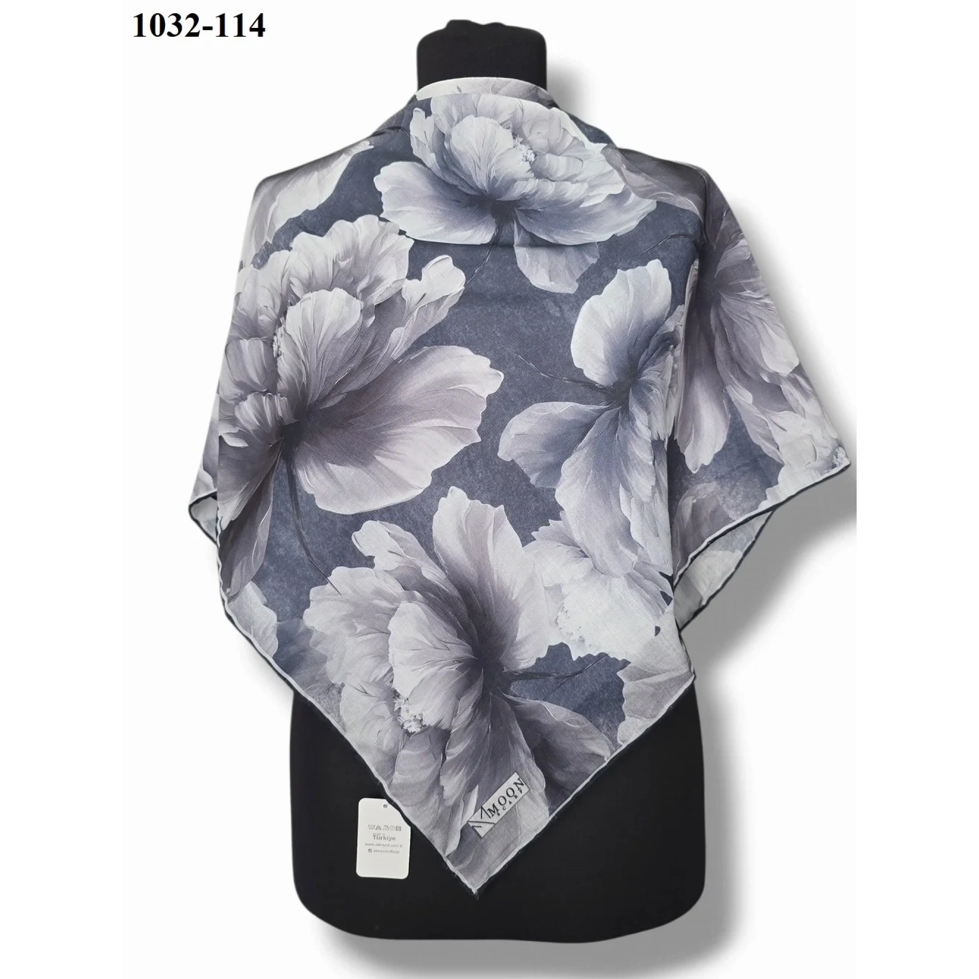 MoonScarf Soft Pamuk Eşarp (Siyah) 1032-114