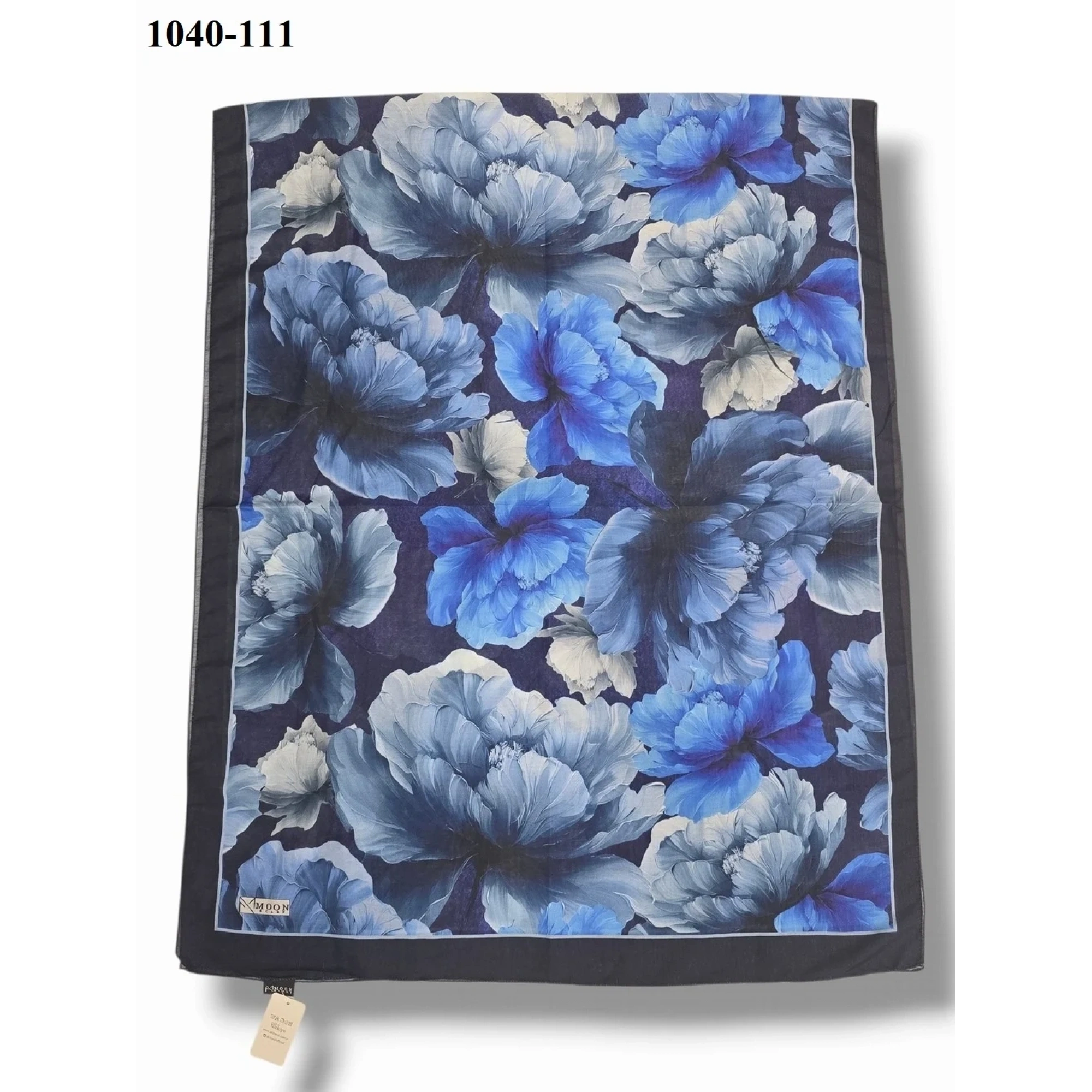 MoonScarf Soft Pamuk Şal (Lacivert-Mavi) 1040-111