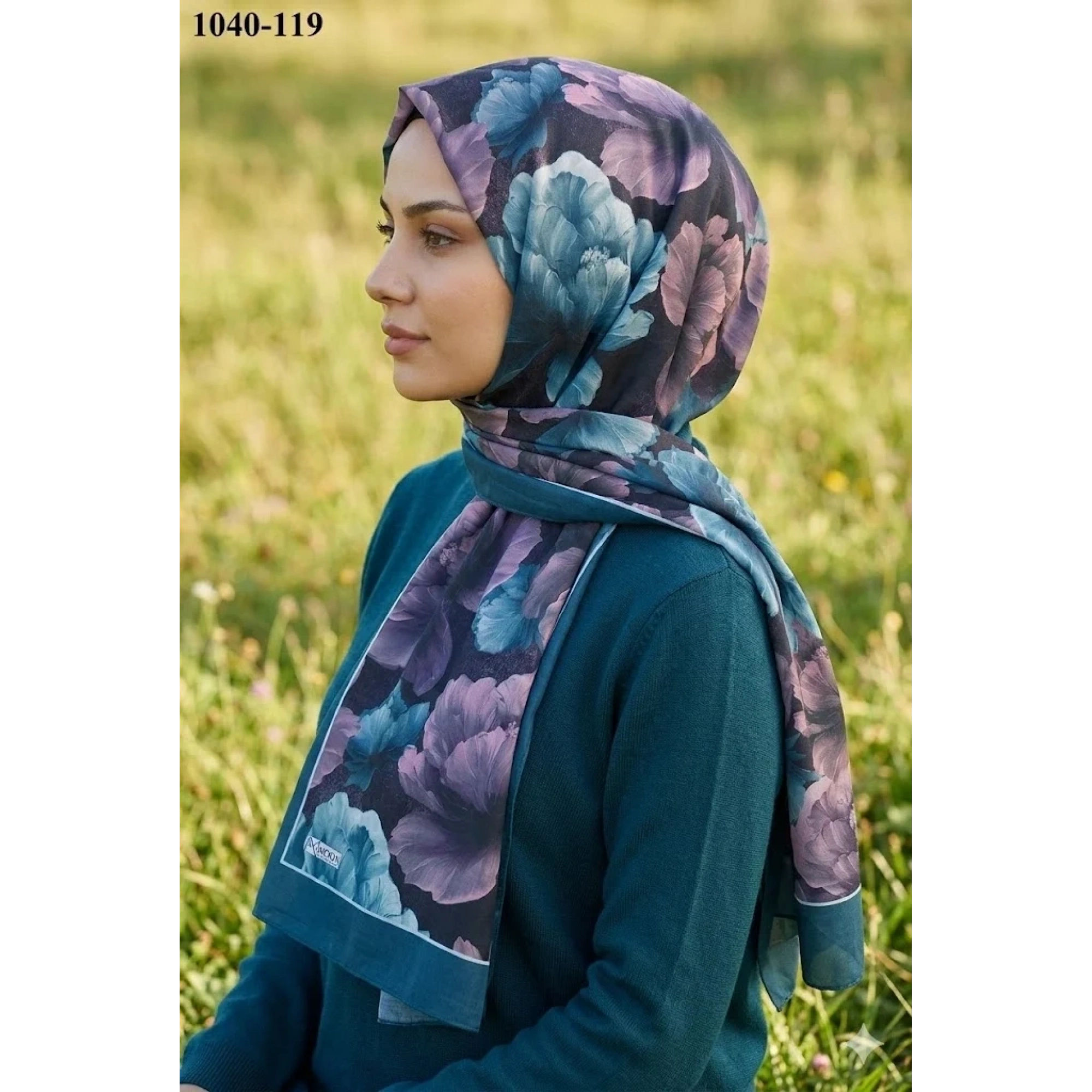 MoonScarf Soft Pamuk Şal (Petrol Mavisi) 1040-119