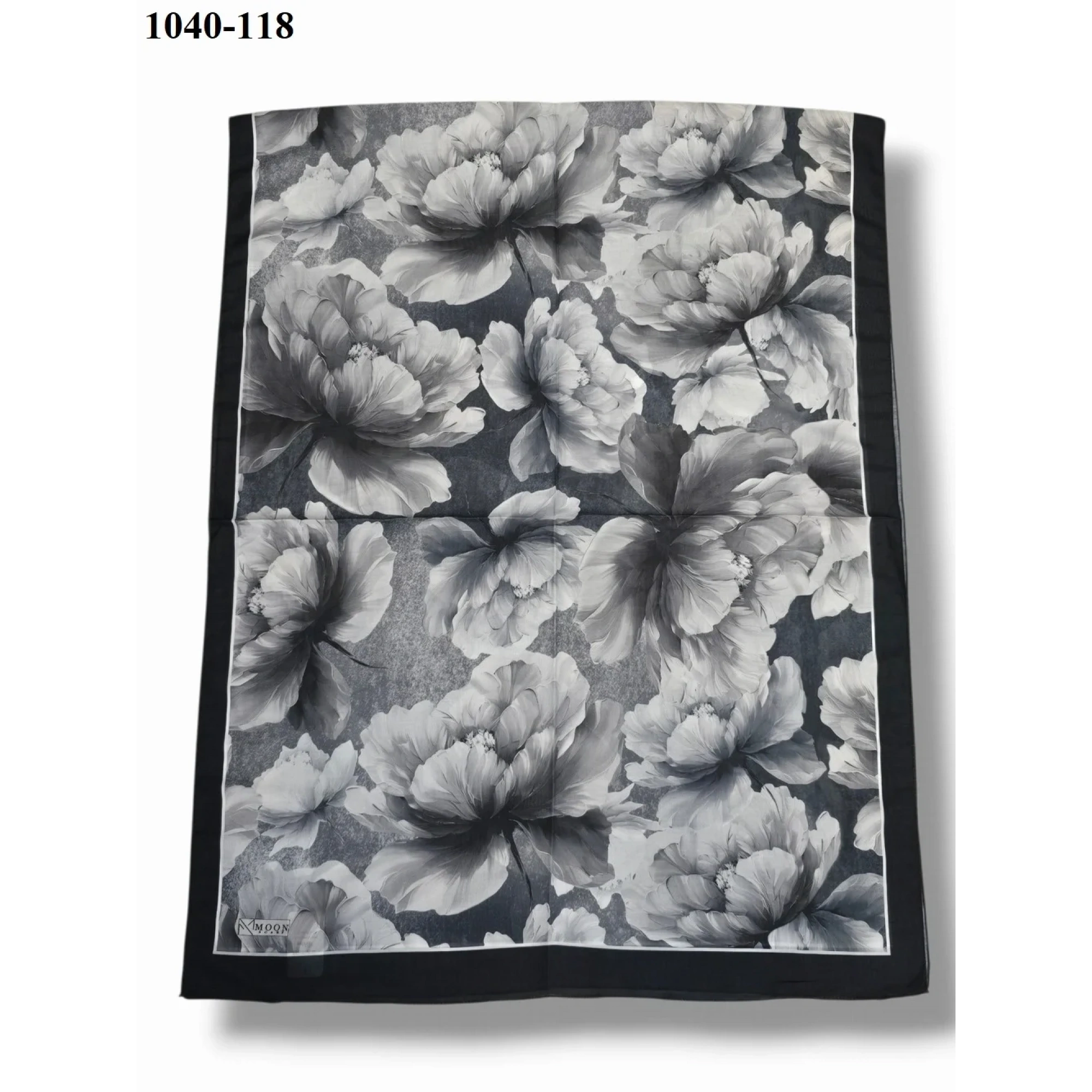 MoonScarf Soft Pamuk Şal (Siyah-Gri) 1040-118