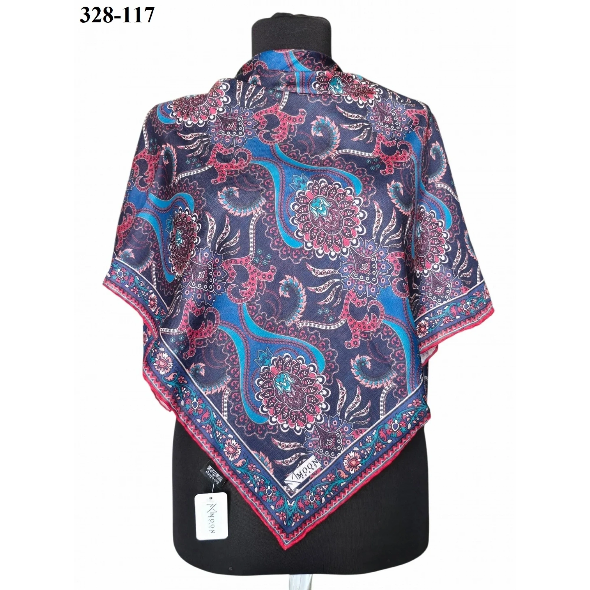 MoonScarf Soft Pamuk Eşarp (Lacivert) 328-117