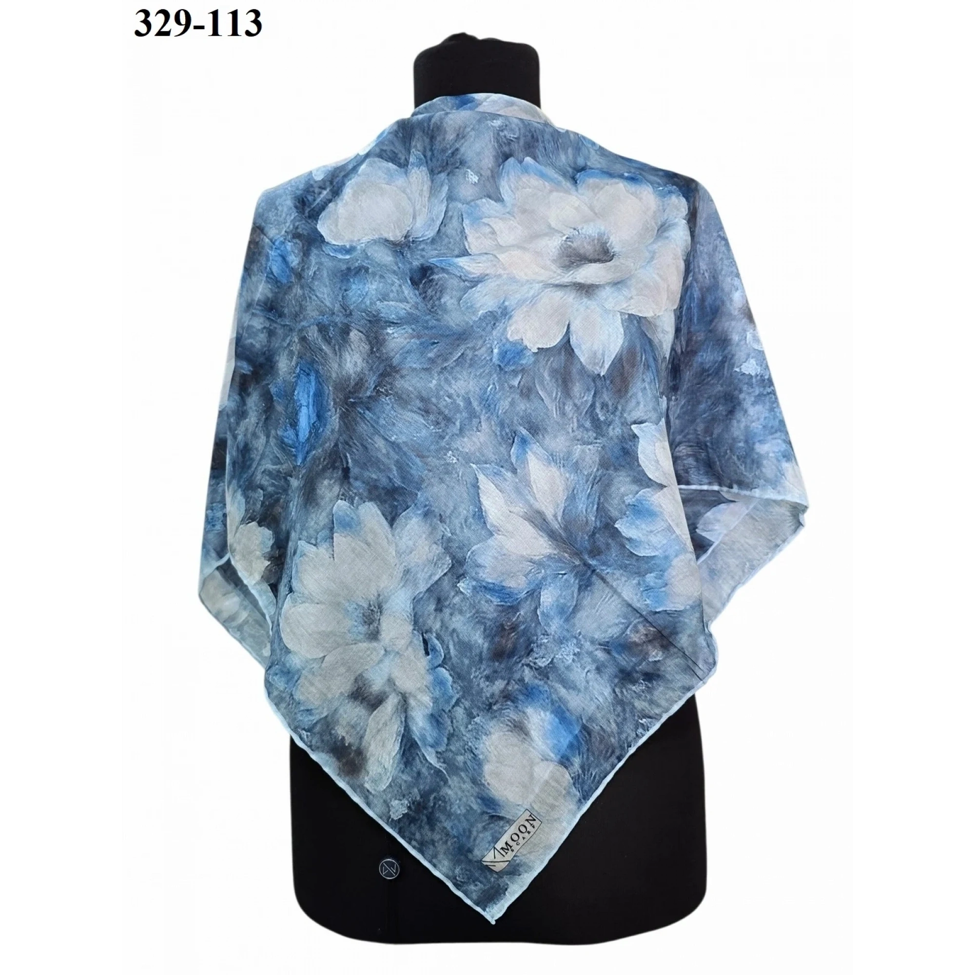 MoonScarf Soft Pamuk Eşarp (Mavi) 329-113