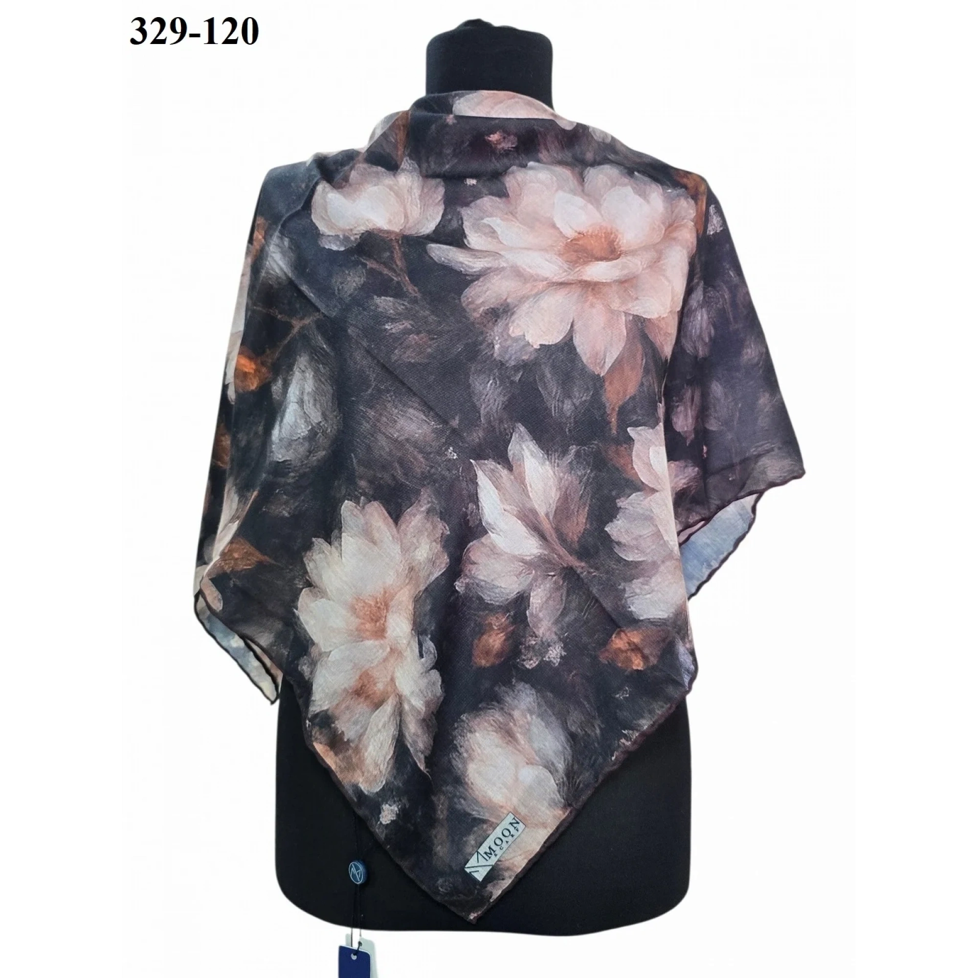 MoonScarf Soft Pamuk Eşarp (Siyah) 329-120