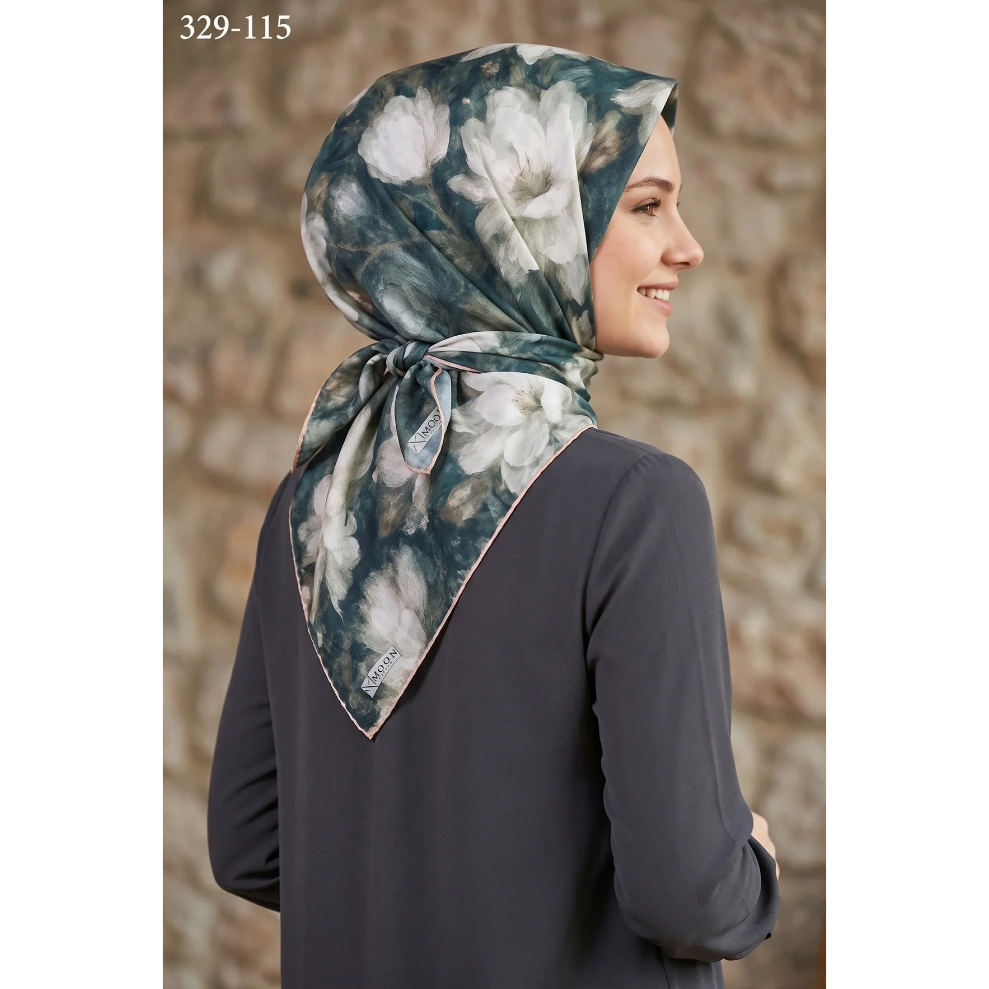 MoonScarf Soft Pamuk Eşarp (Yeşil) 329-115