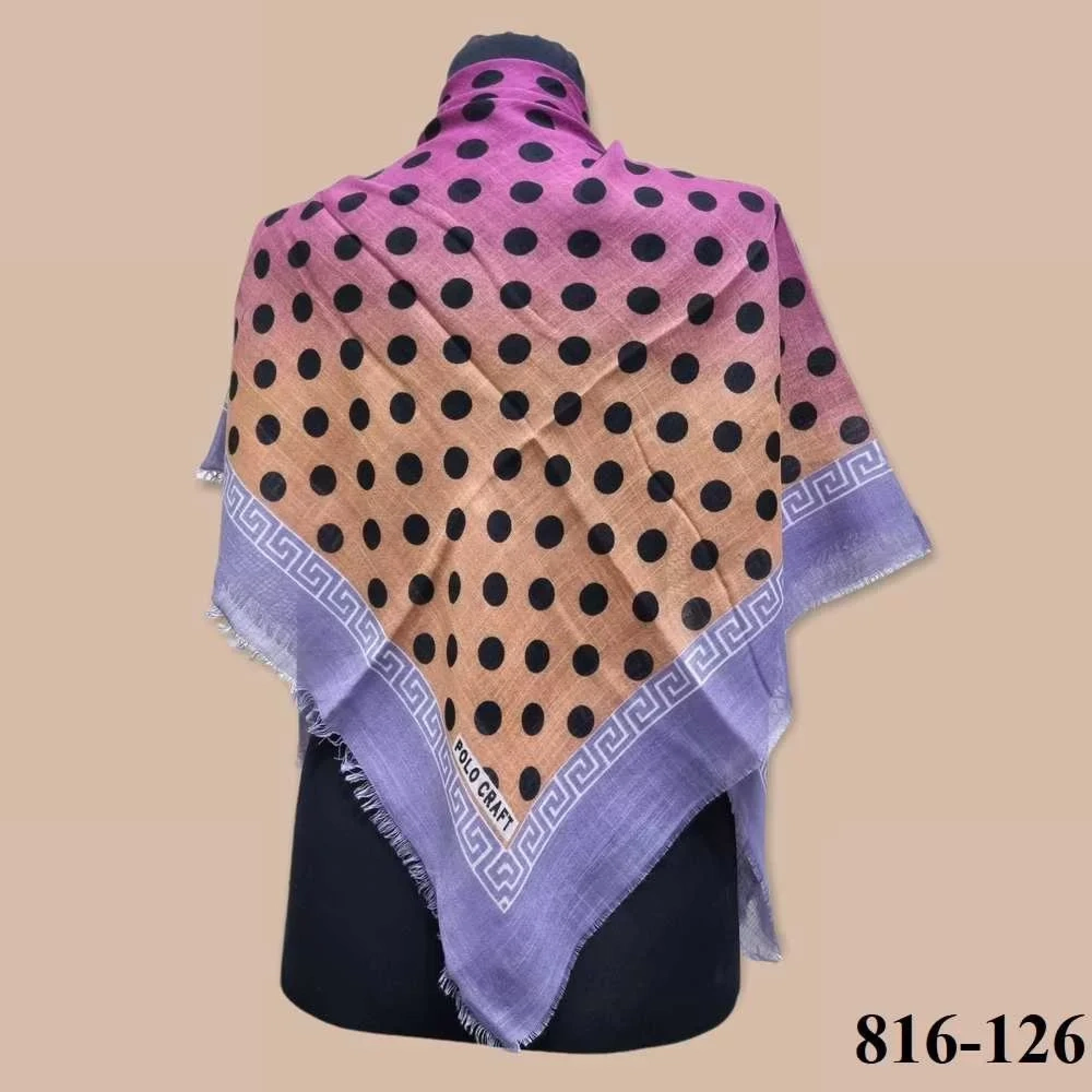 Polo Craft Desenli Flamlı Eşarp 816-126
