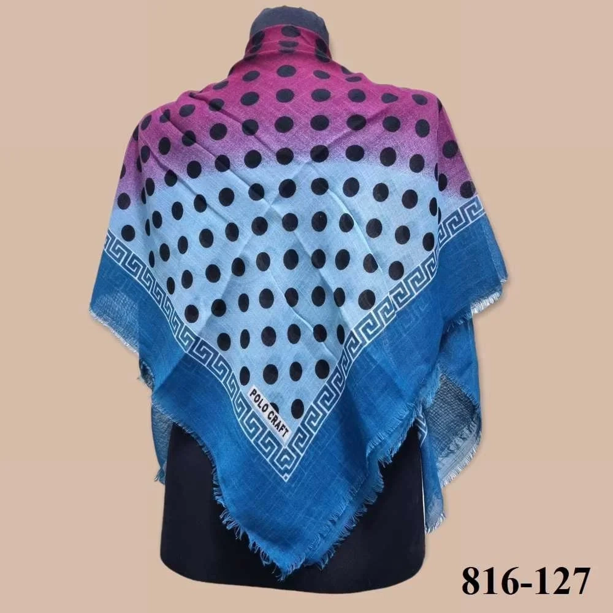 Polo Craft Desenli Flamlı Eşarp 816-127