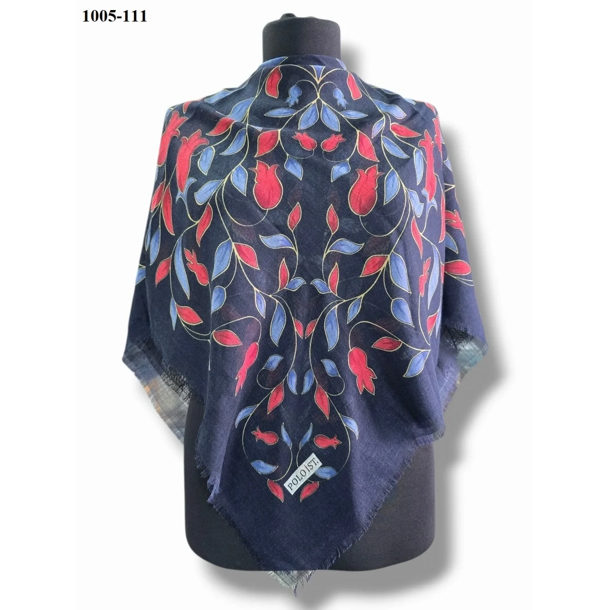 Polo İst Desenli Flamlı Pamuk Eşarp 1005-111