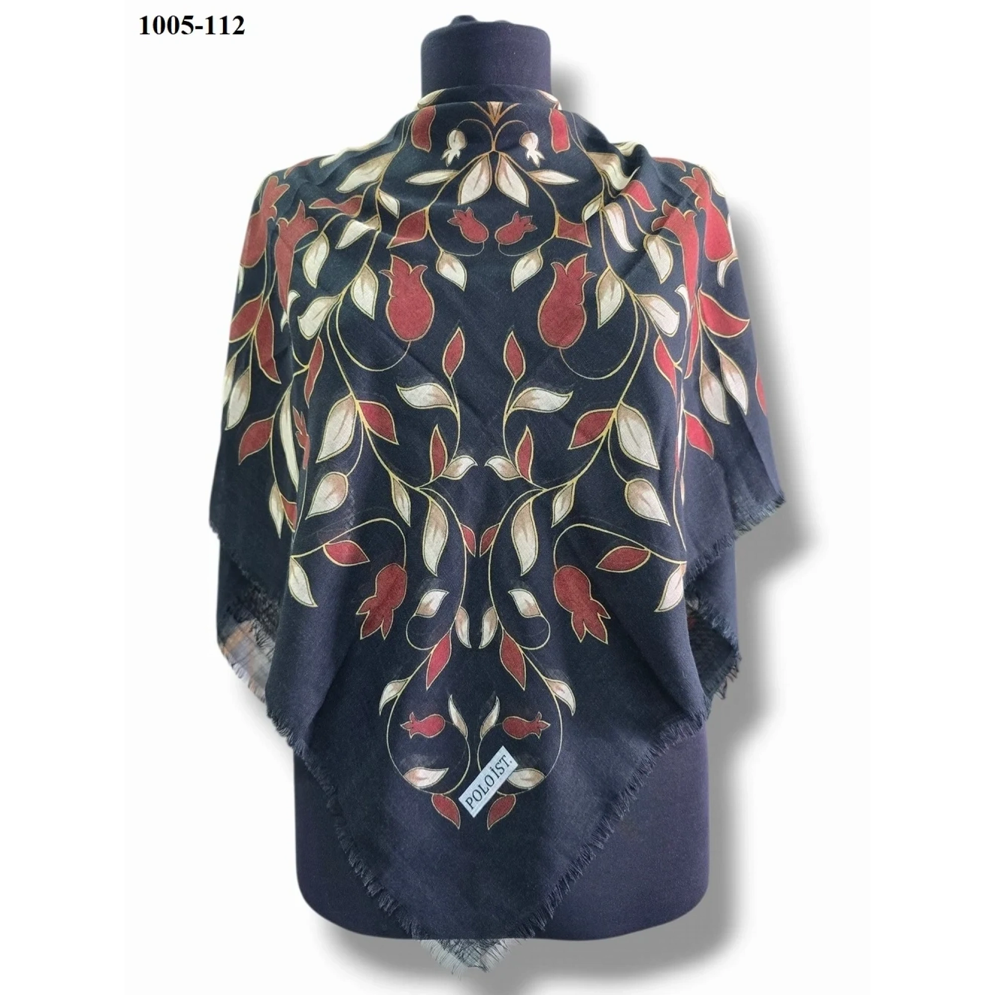 Polo İst Desenli Flamlı Pamuk Eşarp 1005-112