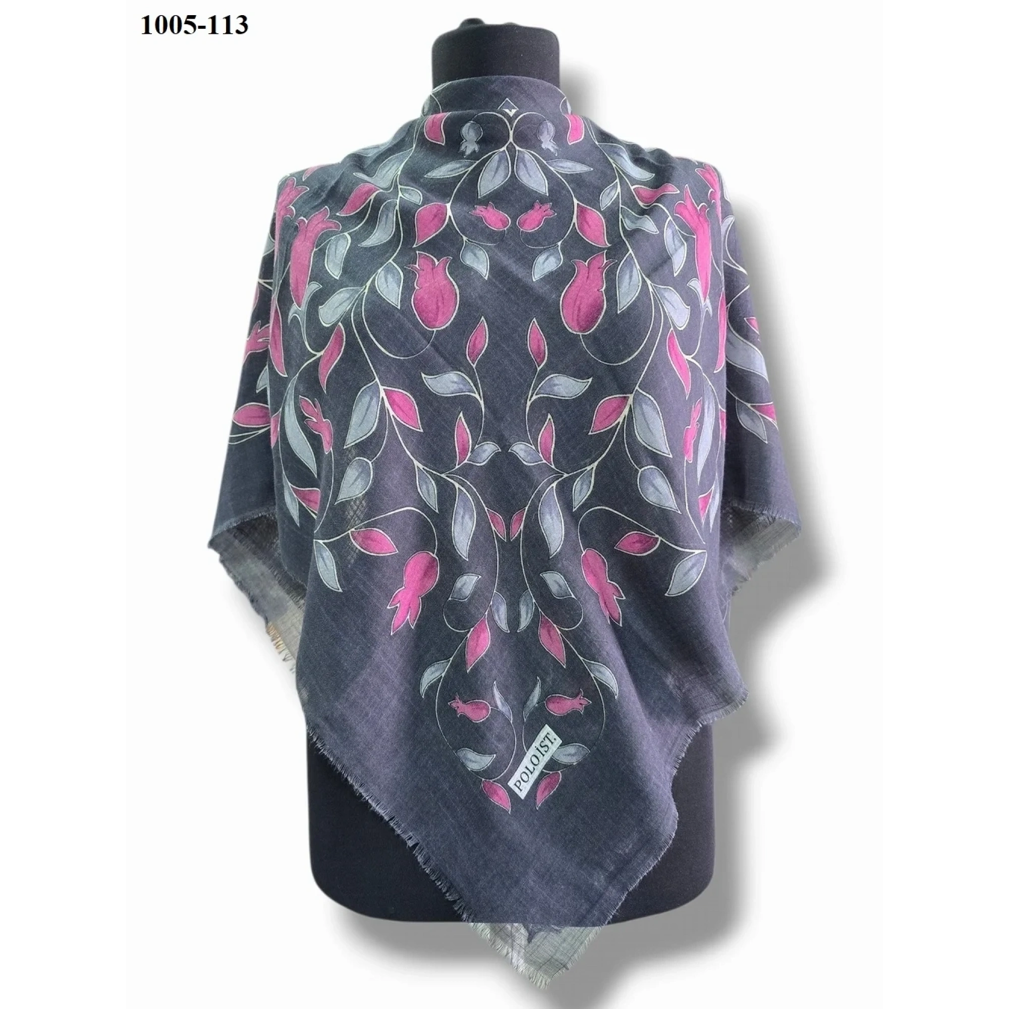 Polo İst Desenli Flamlı Pamuk Eşarp 1005-113