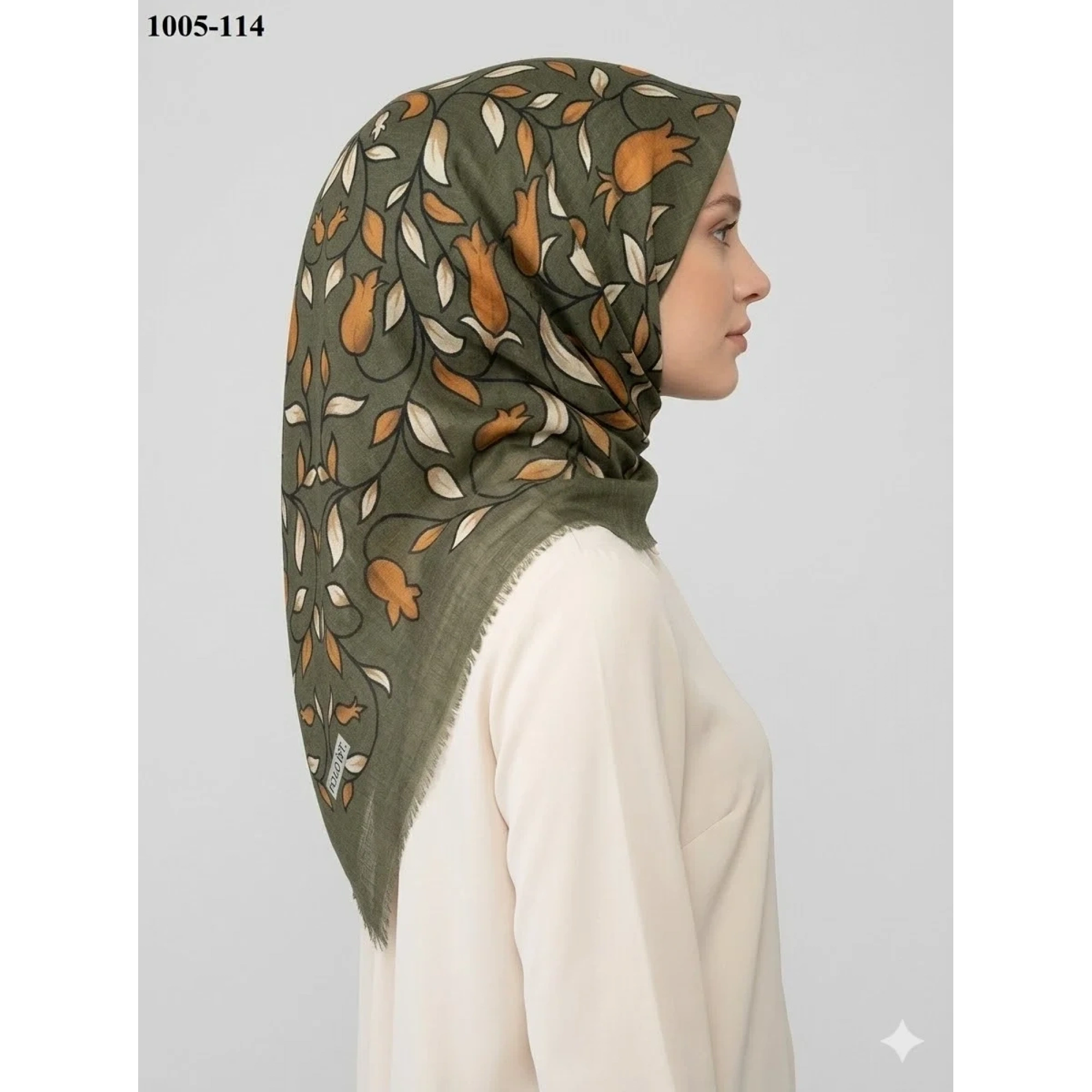 Polo İst Desenli Flamlı Pamuk Eşarp 1005-114