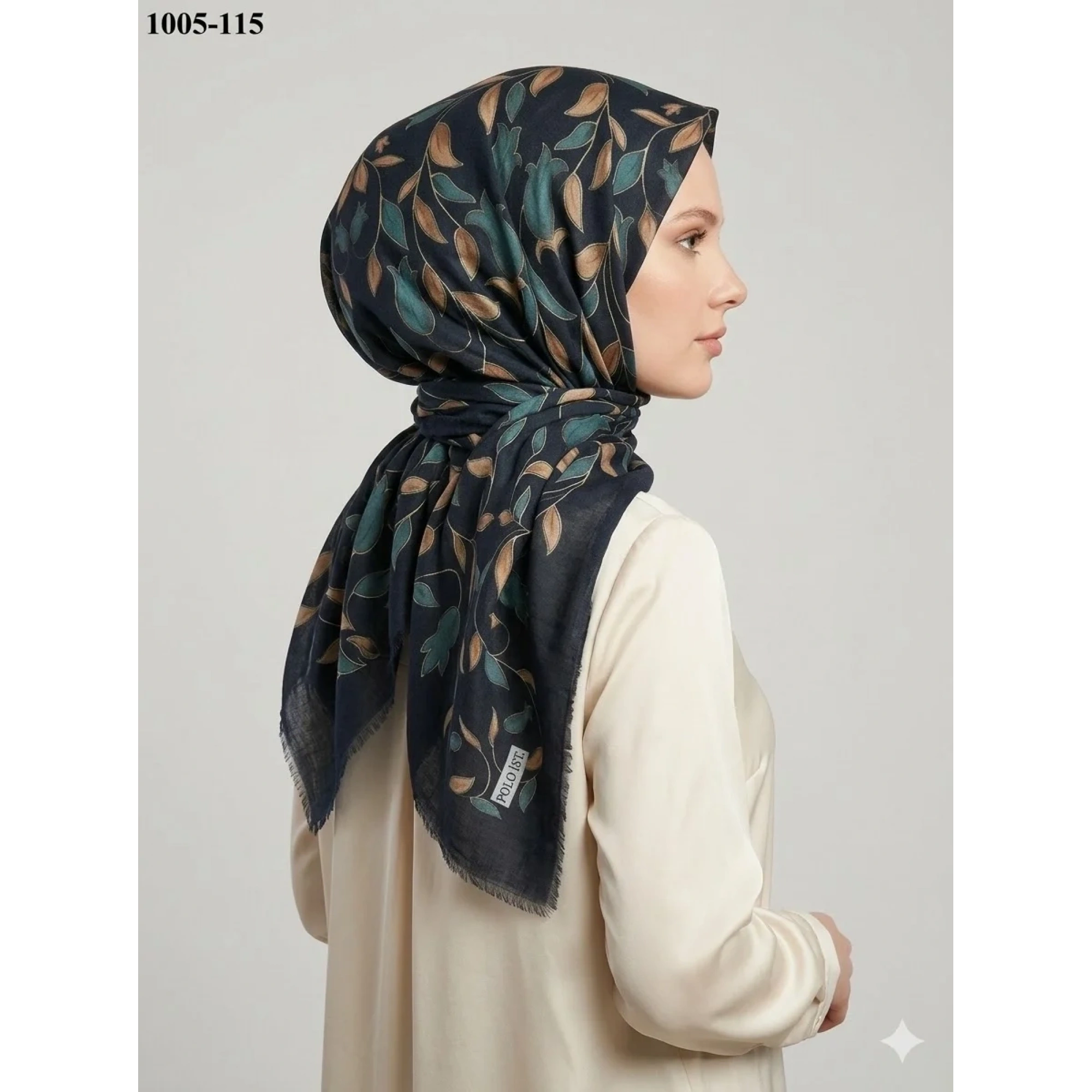 Polo İst Desenli Flamlı Pamuk Eşarp 1005-115