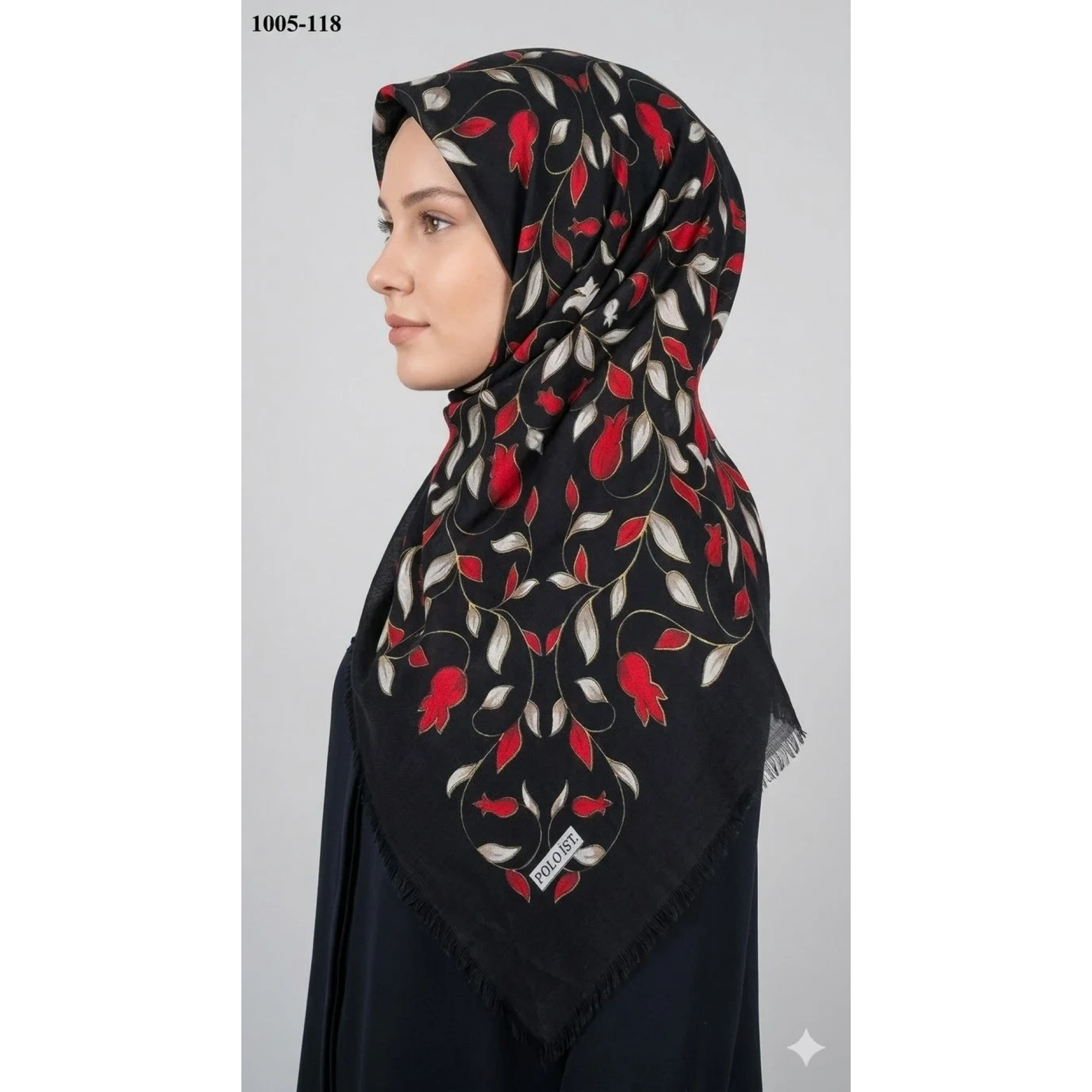 Polo İst Desenli Flamlı Pamuk Eşarp 1005-118