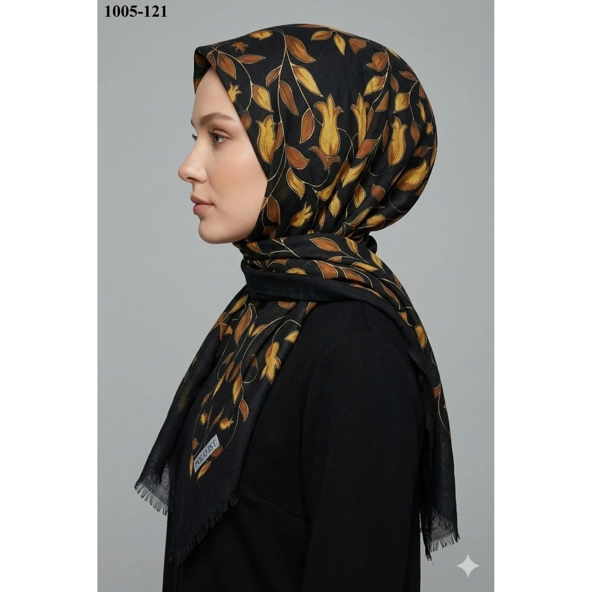 Polo İst Desenli Flamlı Pamuk Eşarp 1005-121