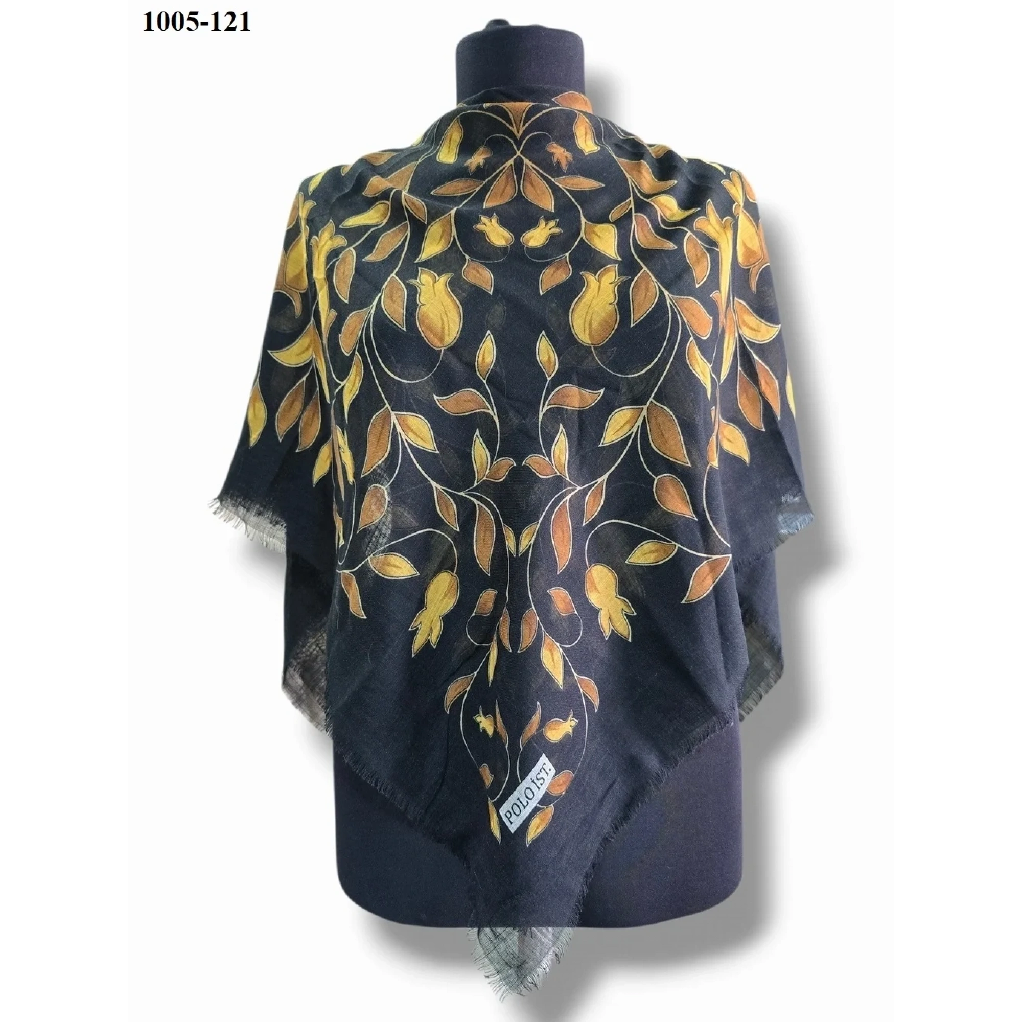 Polo İst Desenli Flamlı Pamuk Eşarp 1005-121