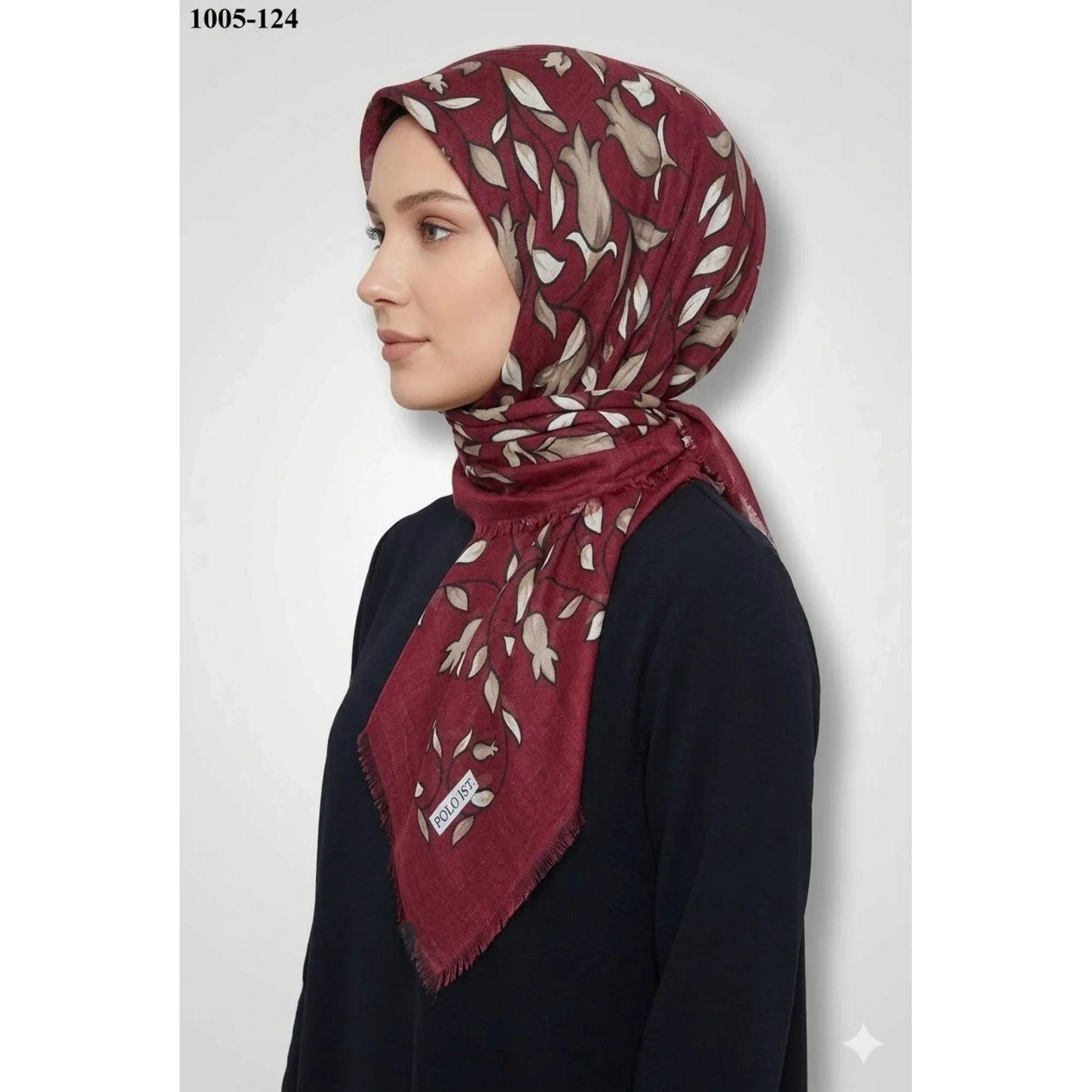 Polo İst Desenli Flamlı Pamuk Eşarp 1005-124