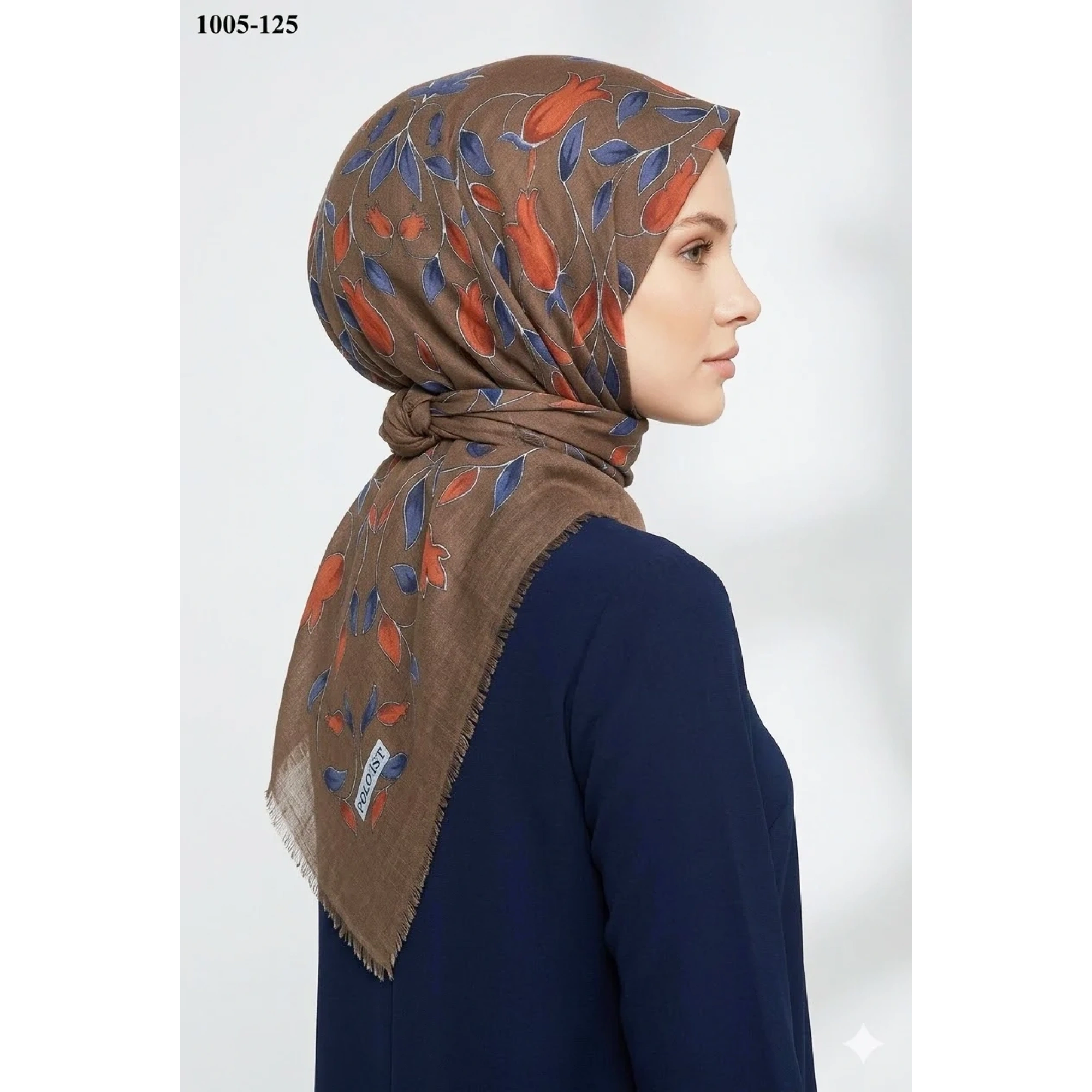 Polo İst Desenli Flamlı Pamuk Eşarp 1005-125