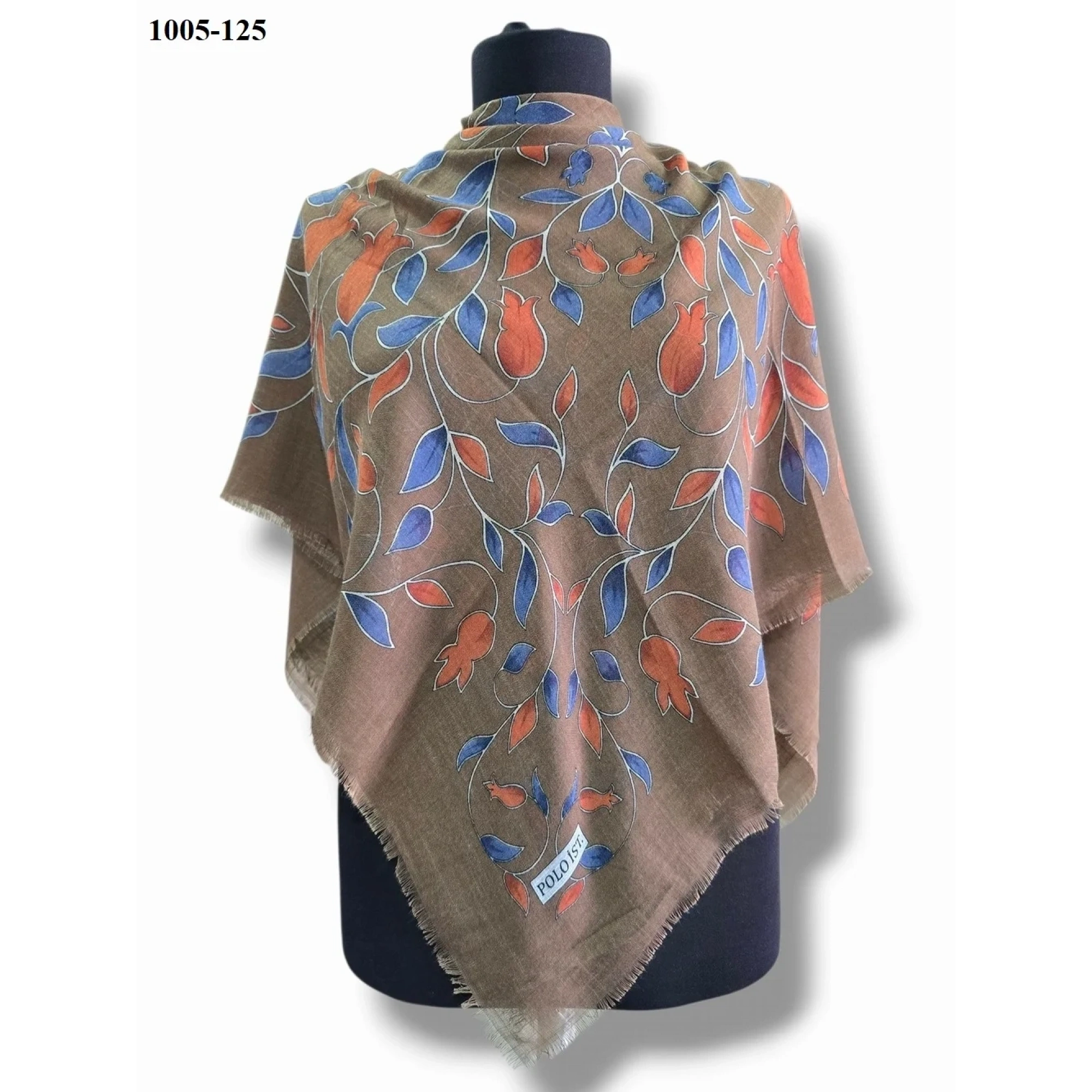Polo İst Desenli Flamlı Pamuk Eşarp 1005-125