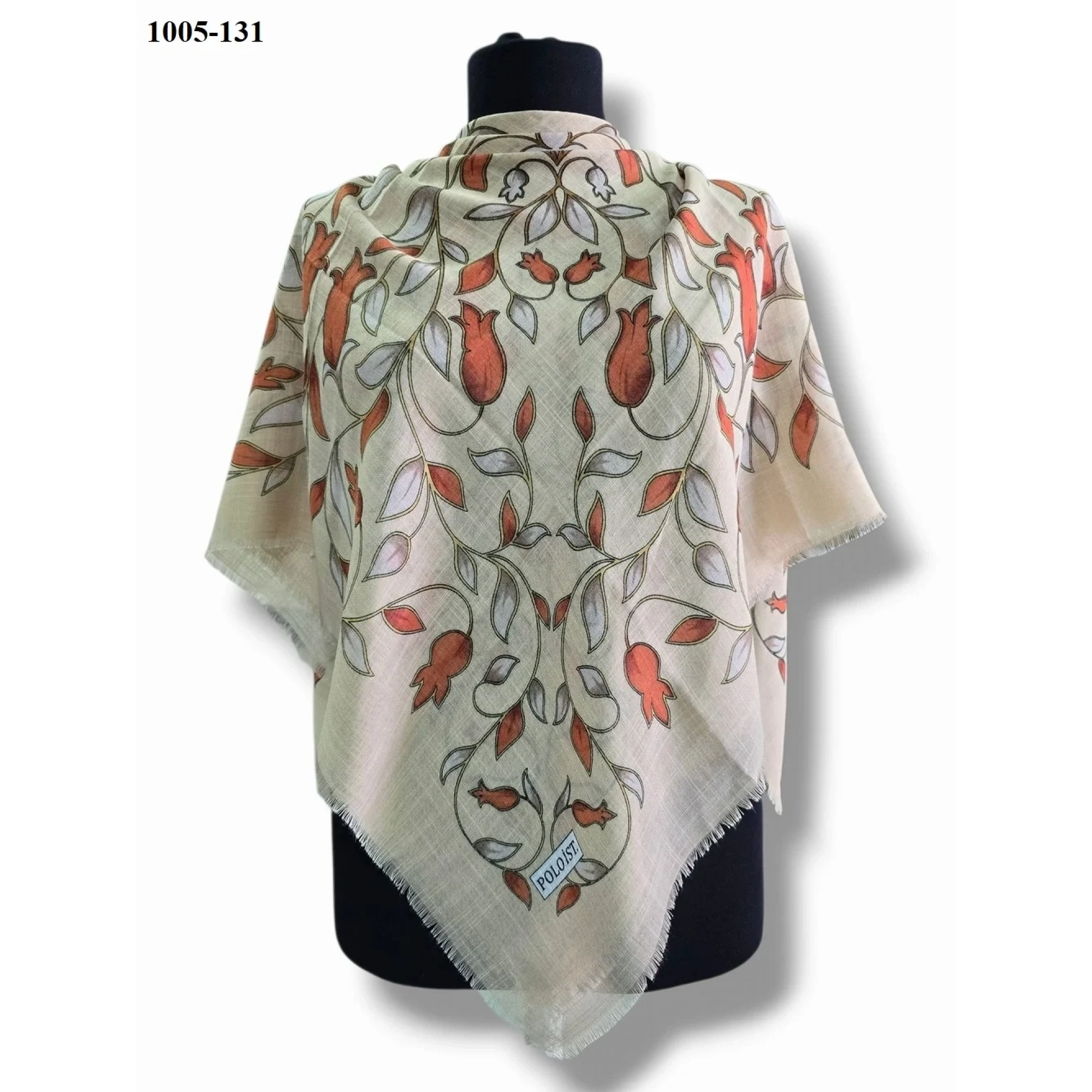 Polo İst Desenli Flamlı Pamuk Eşarp 1005-131