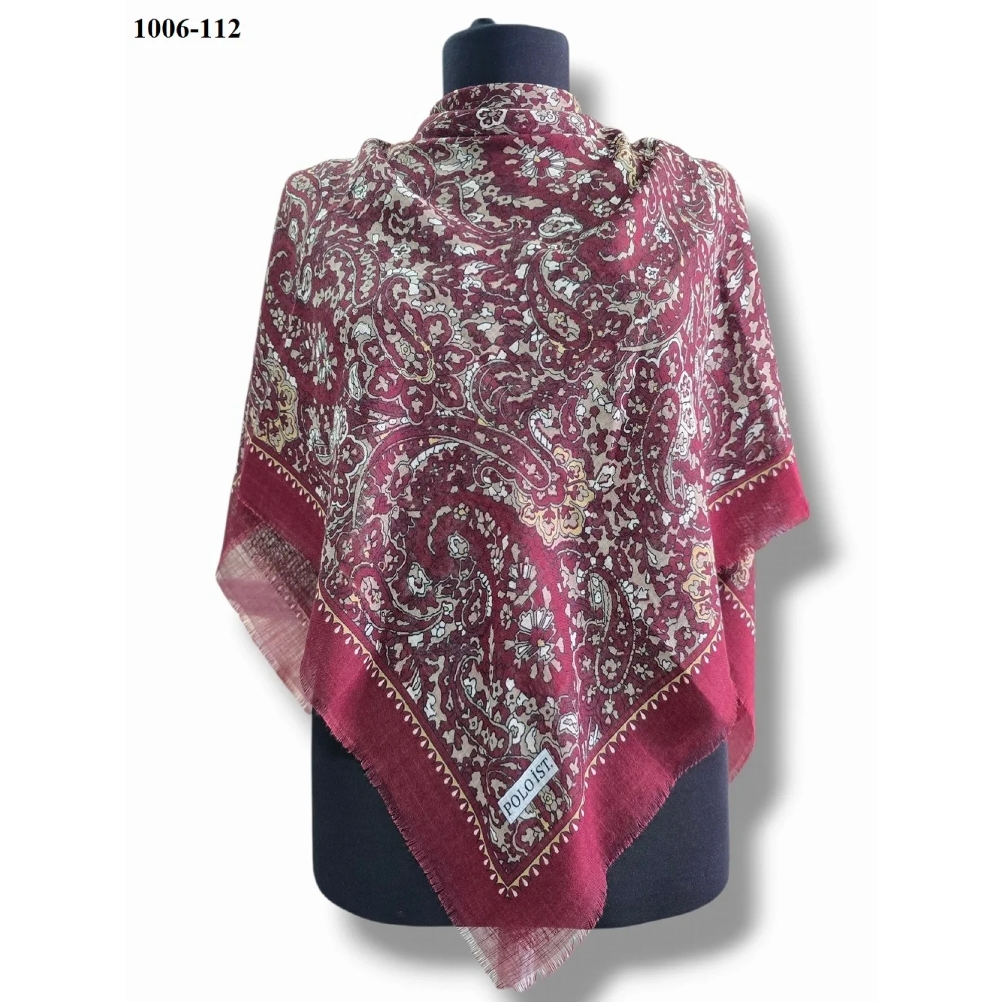 Polo İst Desenli Flamlı Pamuk Eşarp 1006-112