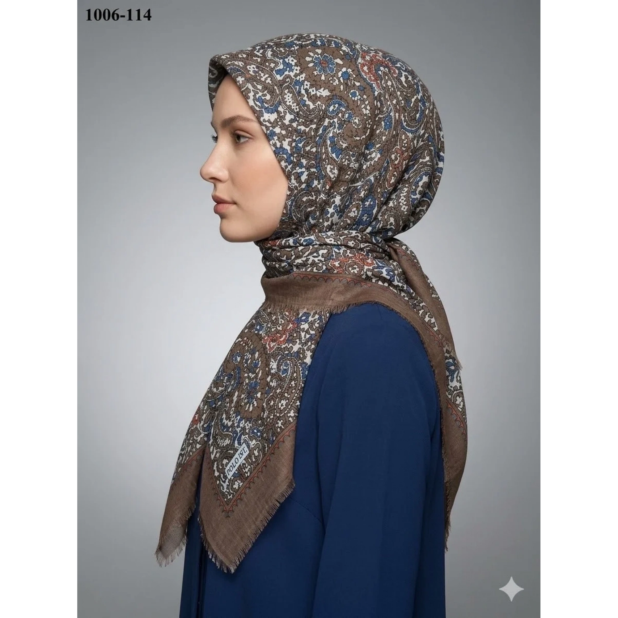 Polo İst Desenli Flamlı Pamuk Eşarp 1006-114
