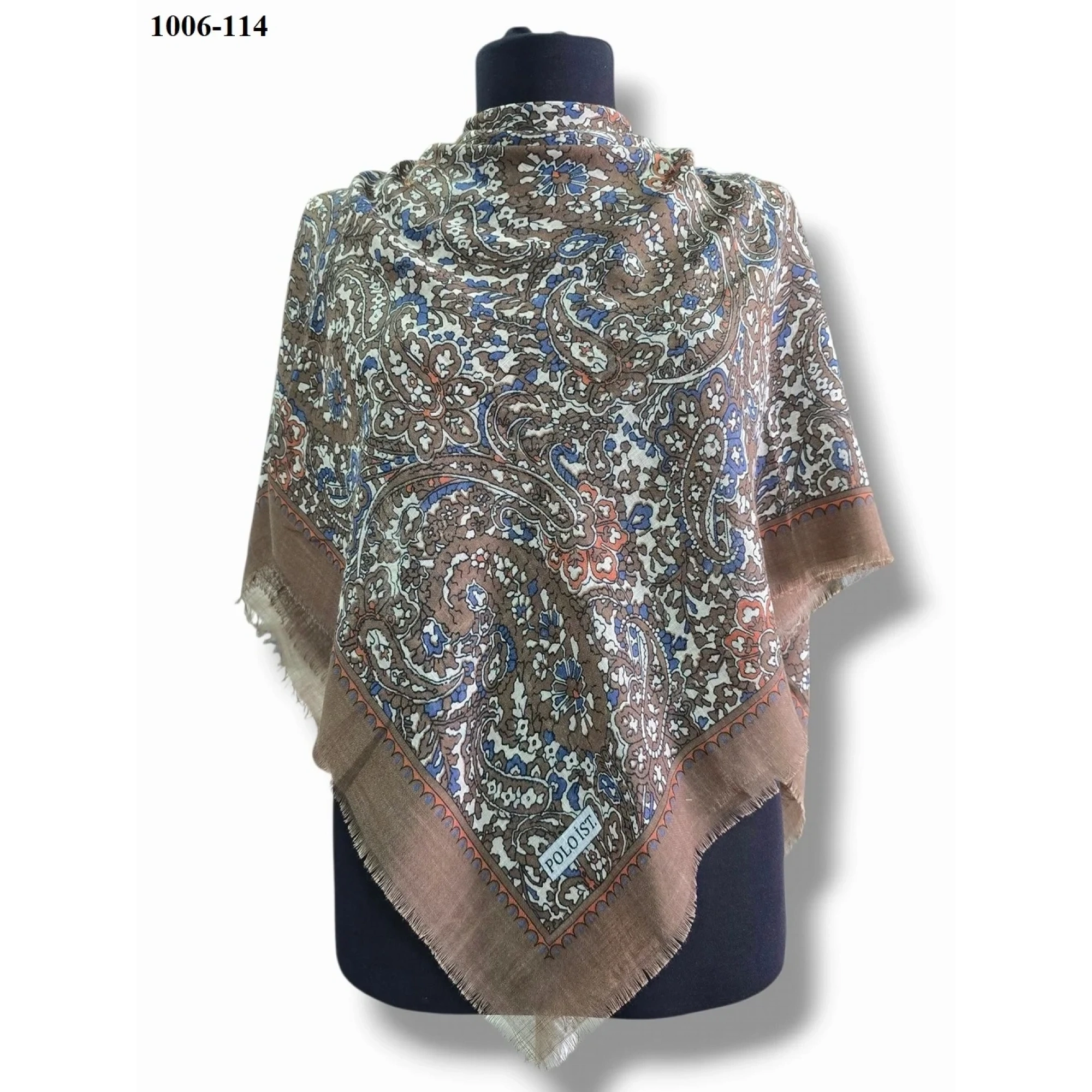 Polo İst Desenli Flamlı Pamuk Eşarp 1006-114