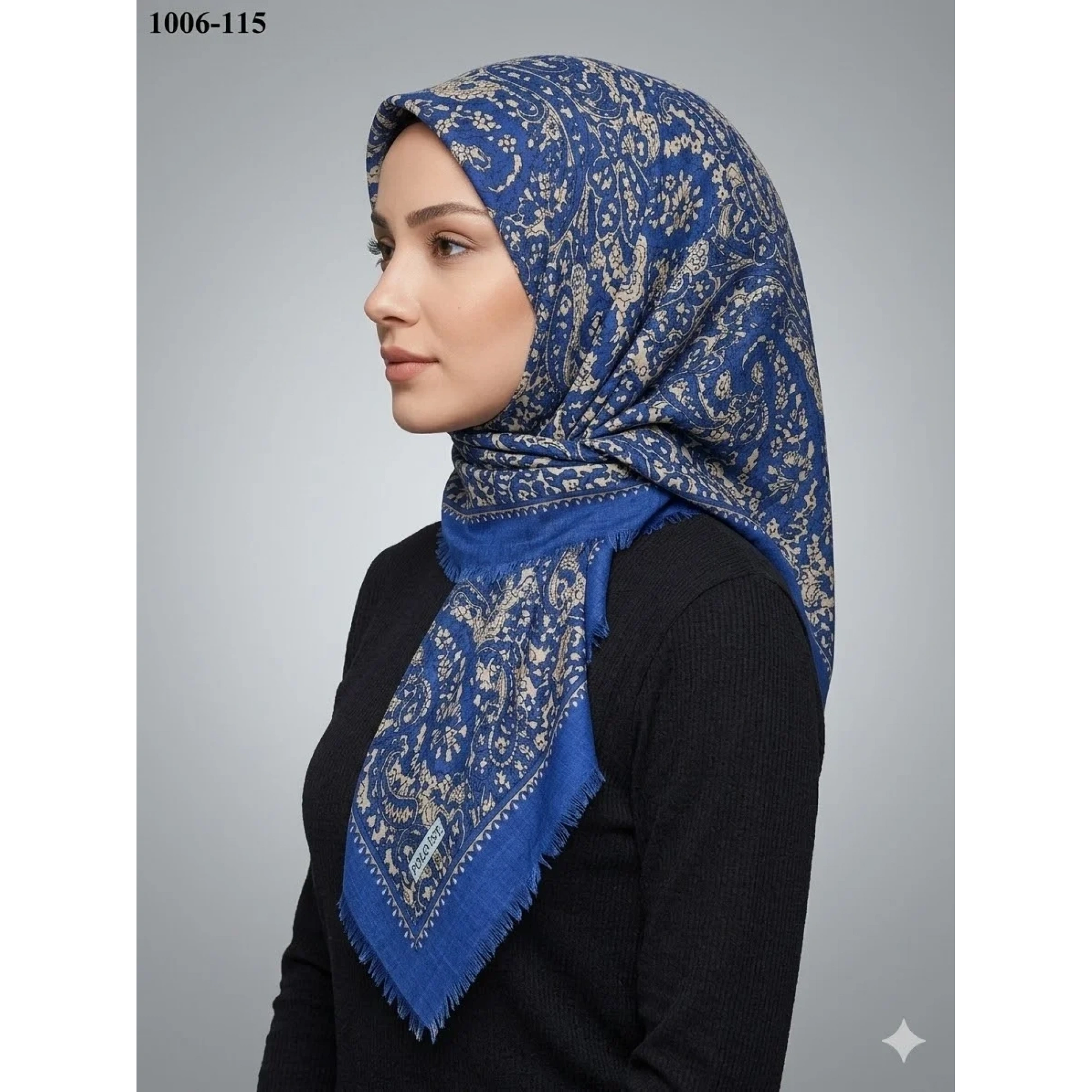 Polo İst Desenli Flamlı Pamuk Eşarp 1006-115