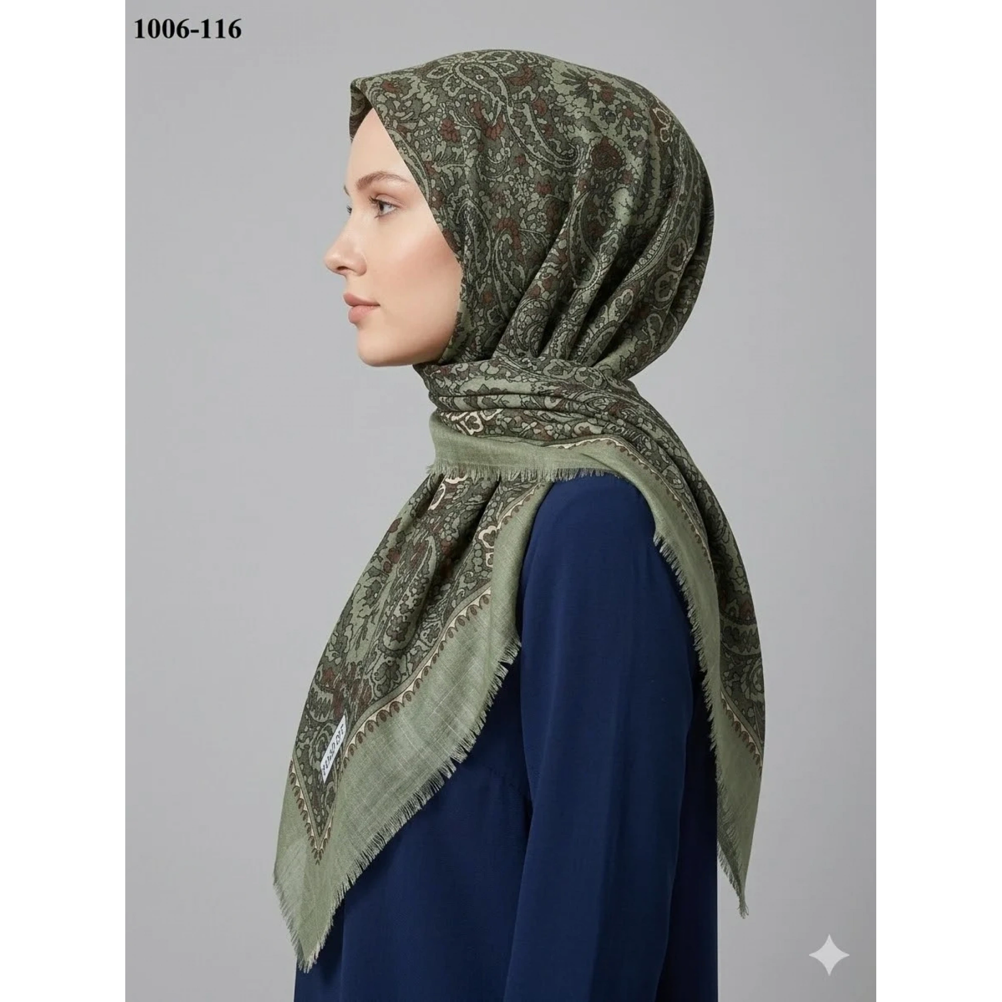 Polo İst Desenli Flamlı Pamuk Eşarp 1006-116