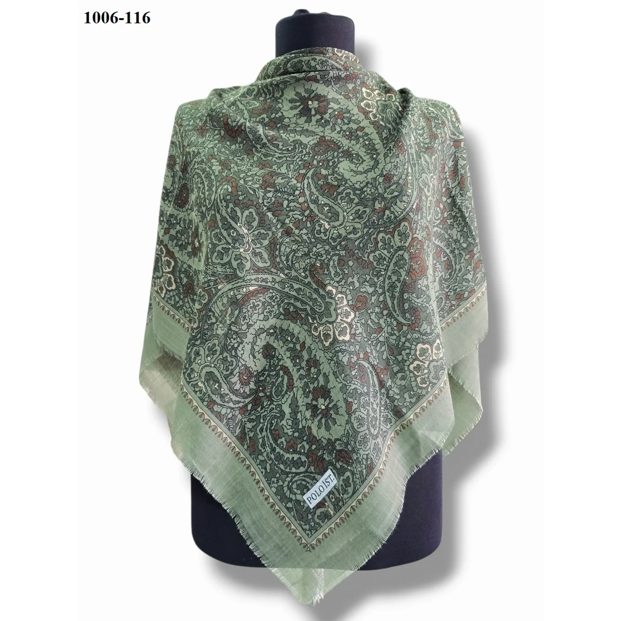 Polo İst Desenli Flamlı Pamuk Eşarp 1006-116