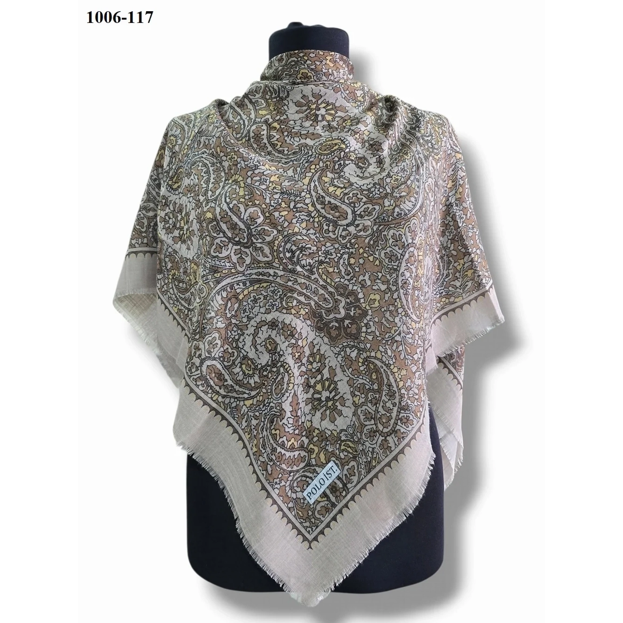 Polo İst Desenli Flamlı Pamuk Eşarp 1006-117
