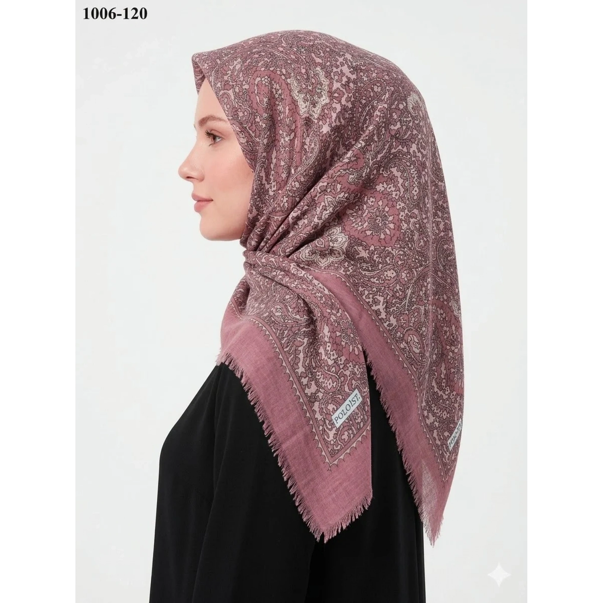 Polo İst Desenli Flamlı Pamuk Eşarp 1006-120