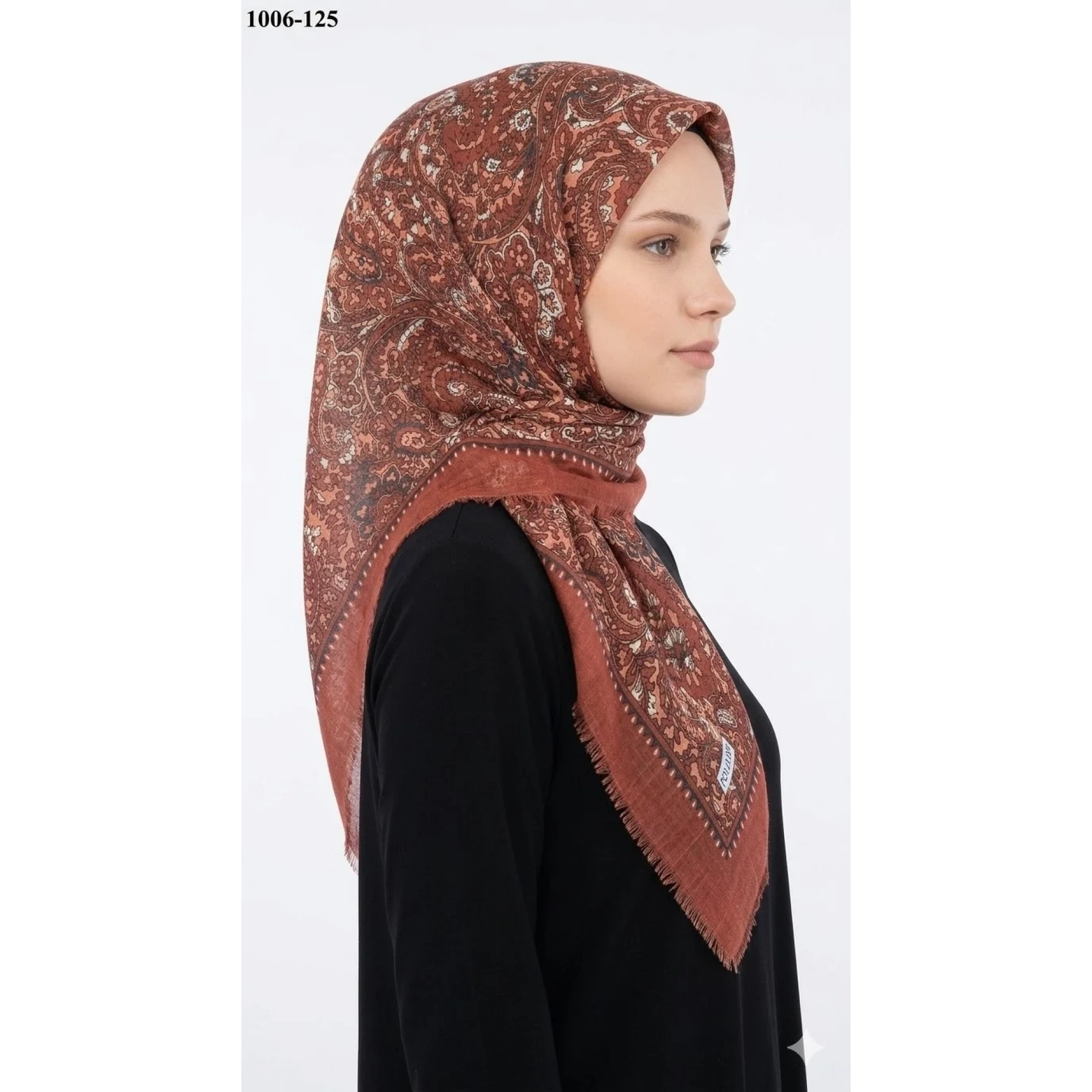 Polo İst Desenli Flamlı Pamuk Eşarp 1006-125