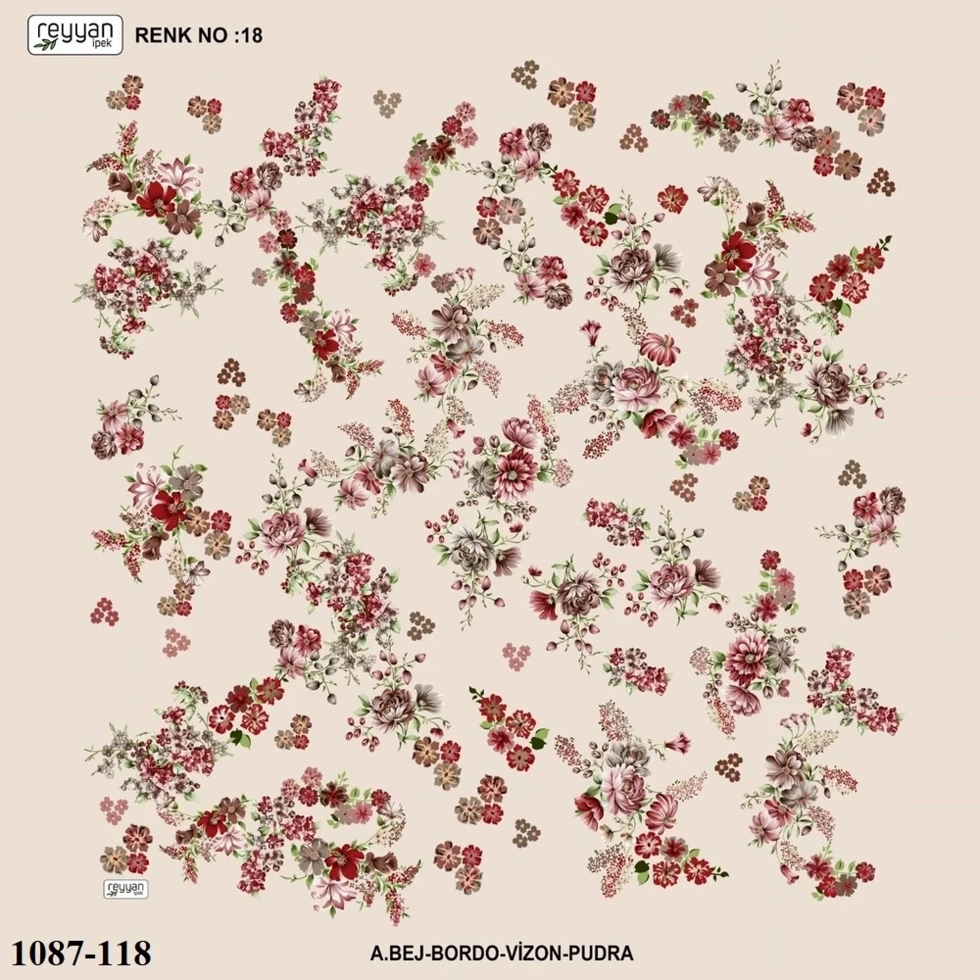 Reyyan İpek Desenli Oyalık Yazma 1087-118