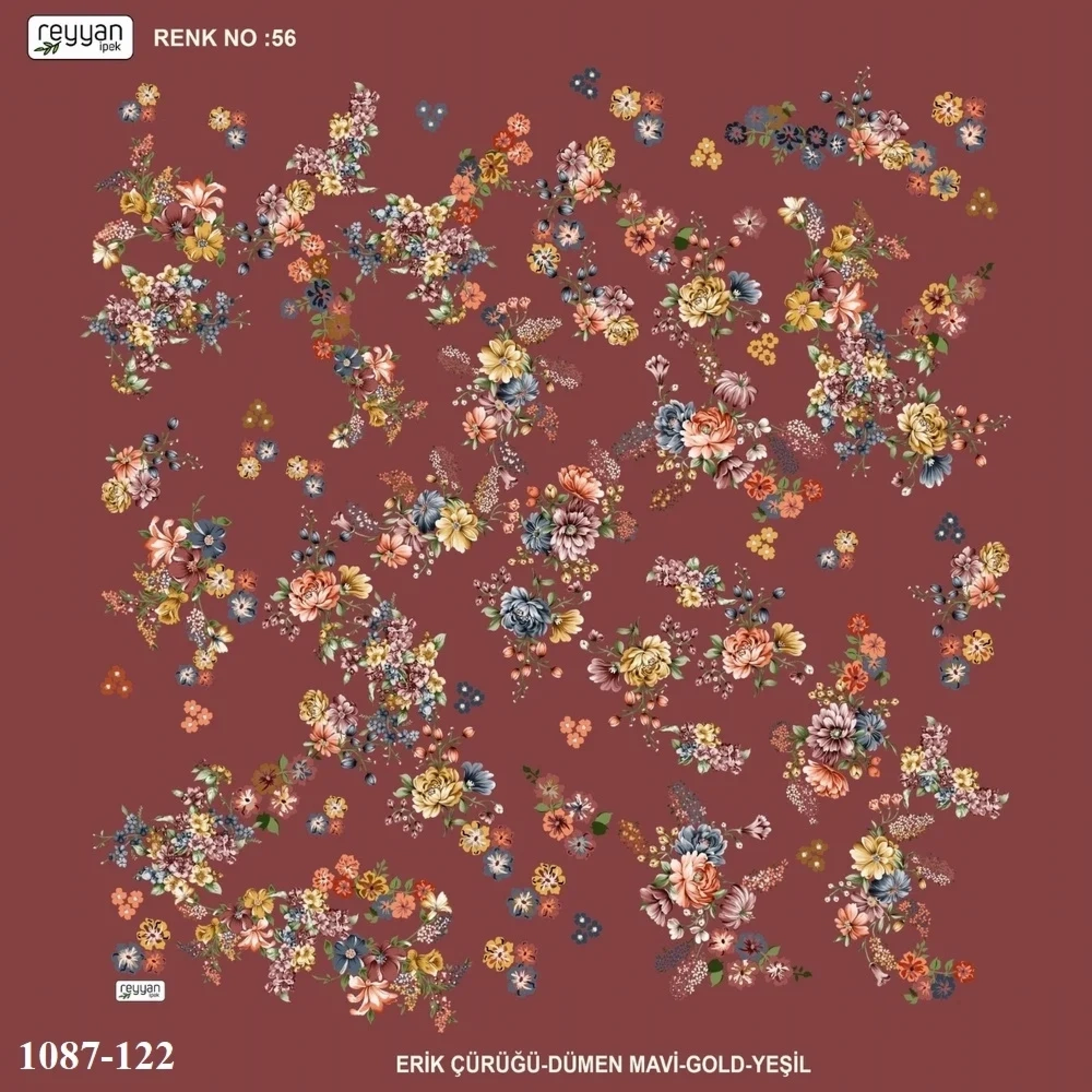 Reyyan İpek Desenli Oyalık Yazma 1087-122