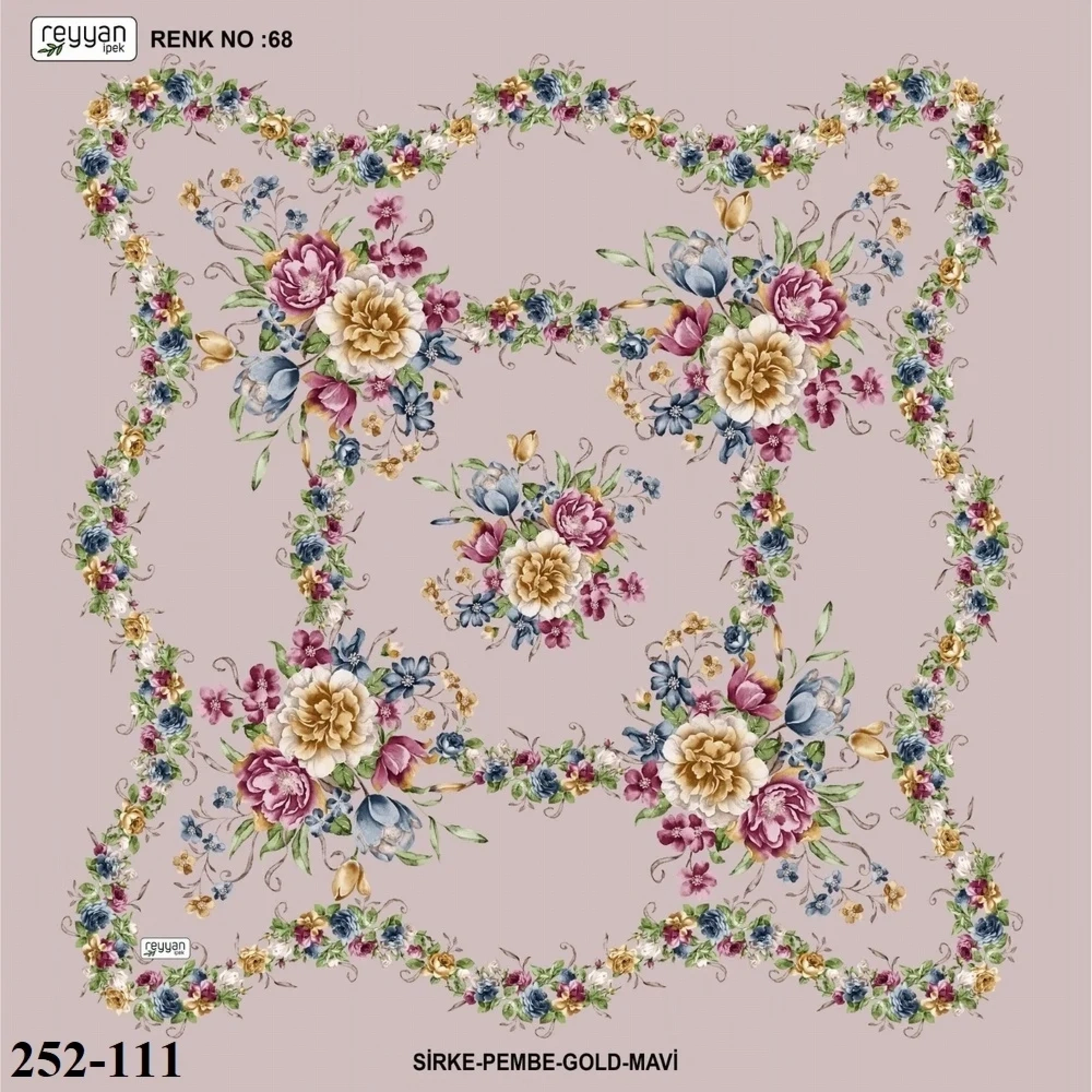 Reyyan İpek Desenli Oyalık Yazma 252-111
