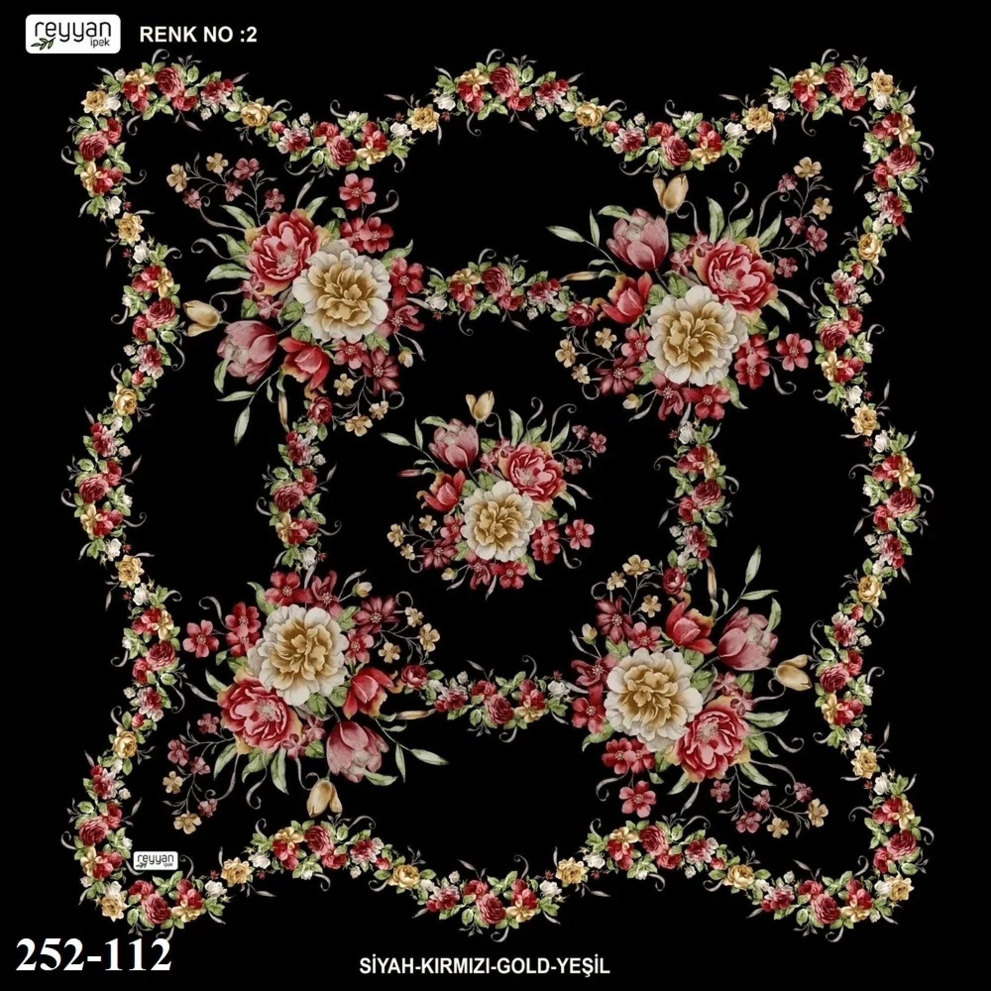 Reyyan İpek Desenli Oyalık Yazma 252-112