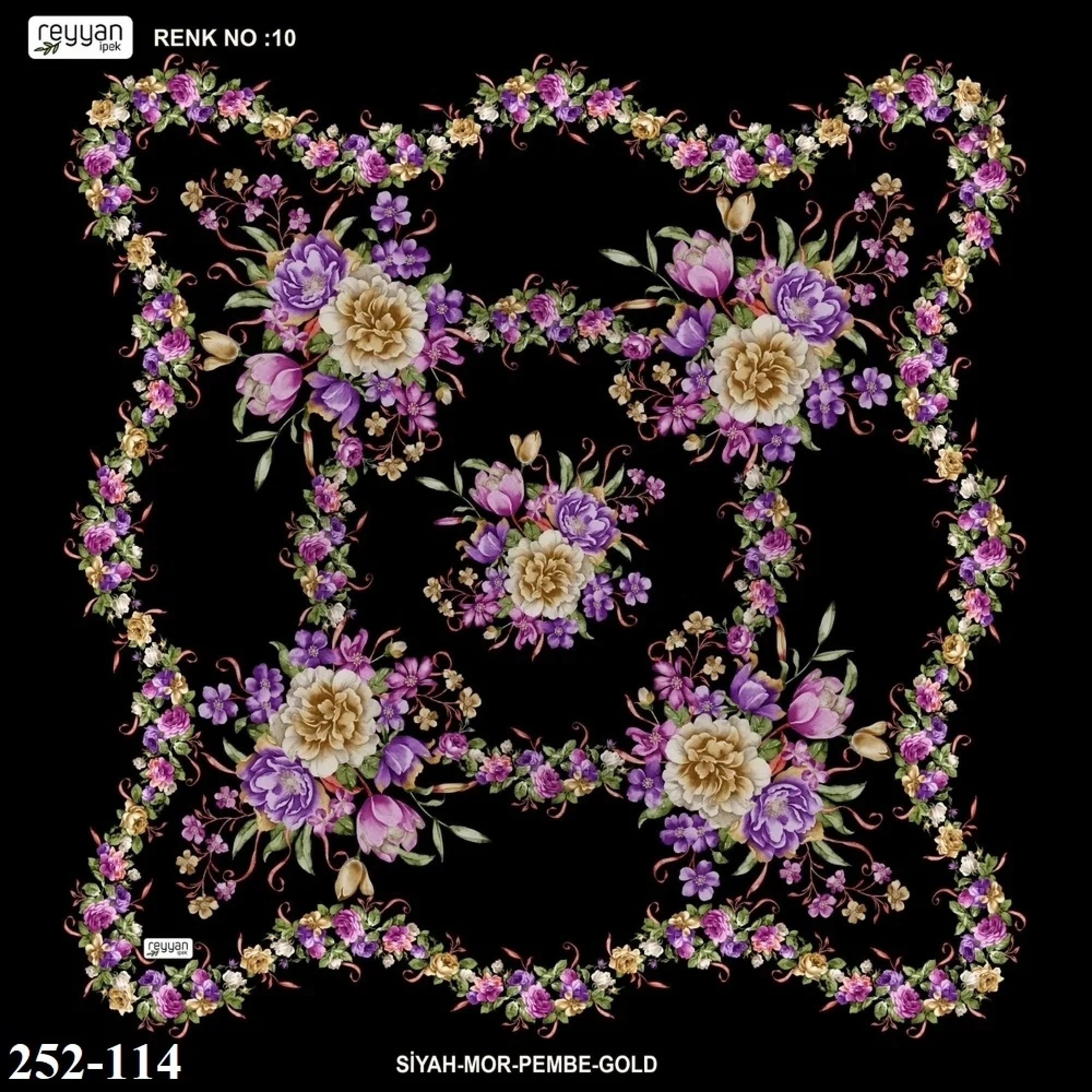 Reyyan İpek Desenli Oyalık Yazma 252-114